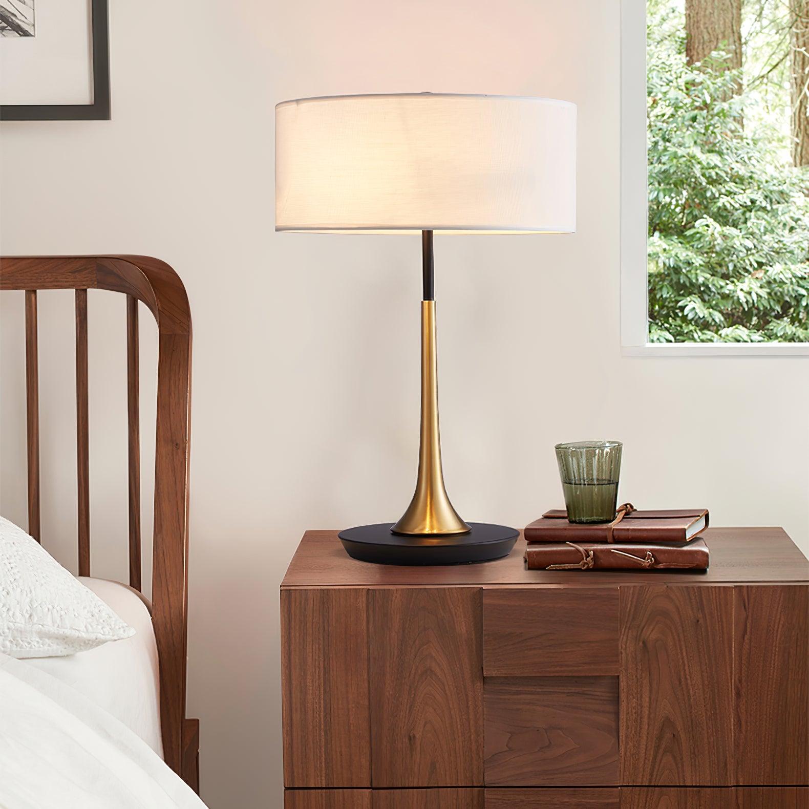 Modern Dana Table Lamp - Adjustable LED Desk Light for Home Office, Bedroom & Living Room - Stylish Nightstand Lamp with USB Port for Reading & Working