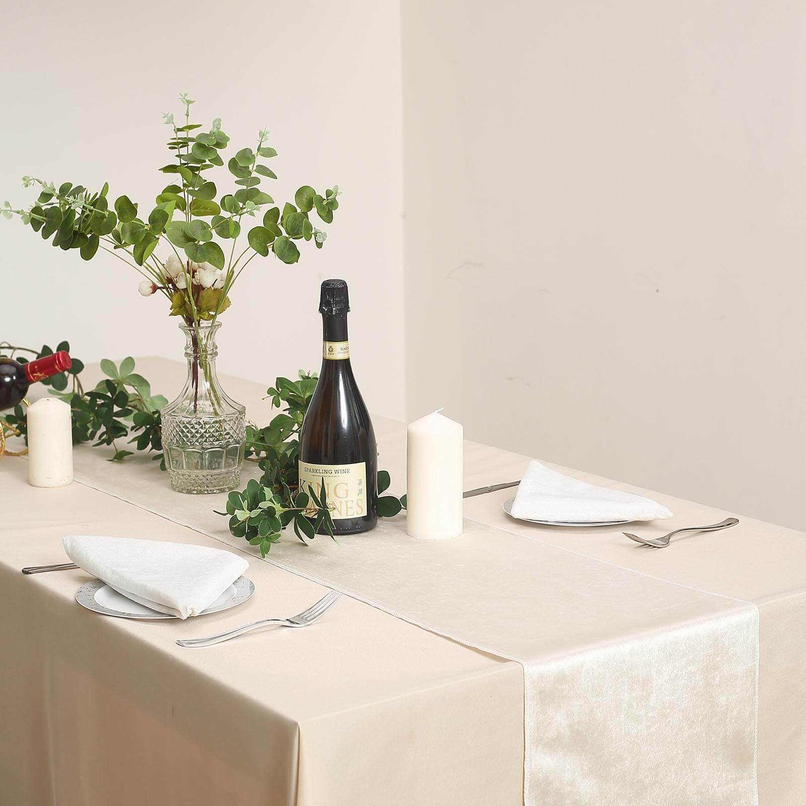 12x107 Inch Premium Velvet Table Runner - Elegant Wedding & Event Table Linens - Perfect for Weddings, Banquets, and Home Decor