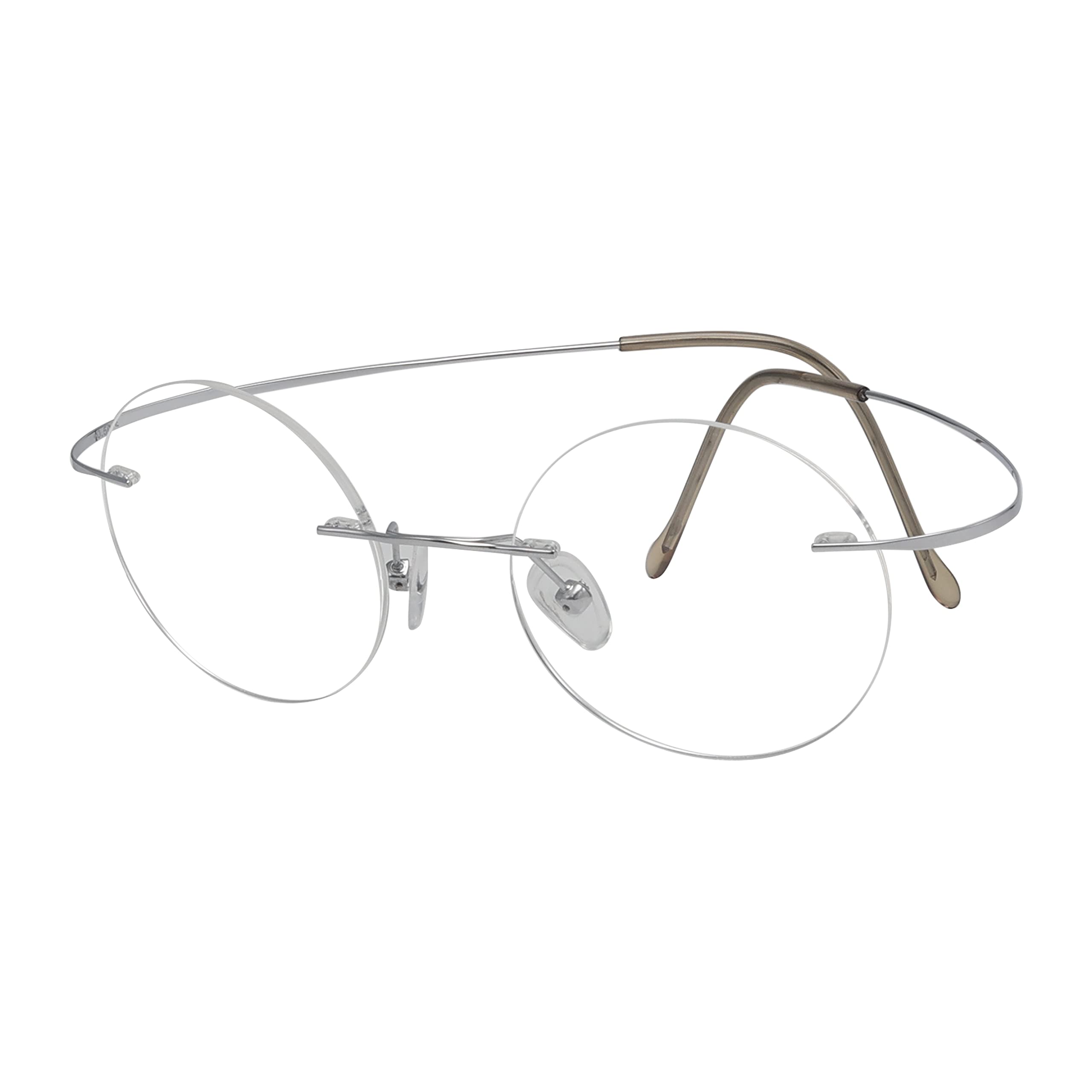 Titanium Rimless Round Reading Glasses for Men - Lightweight & Durable Eyewear - Perfect for Reading, Office Work & Daily Use