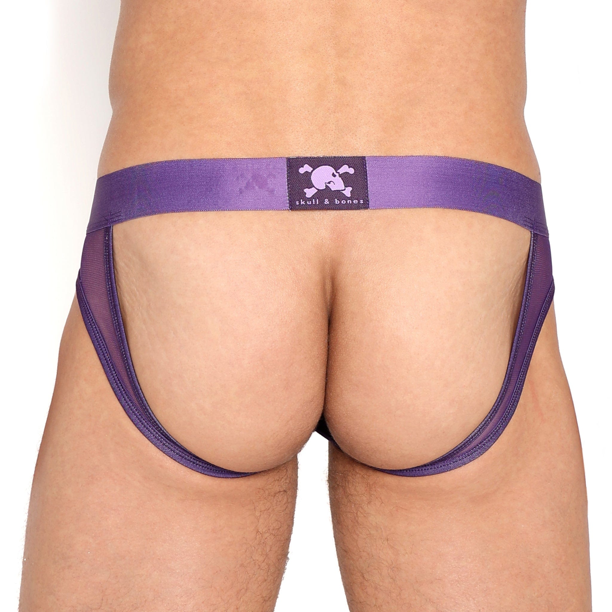 Just The Bones Sheer Y Jock Purple - Comfortable & Breathable Men's Underwear for Gym, Sports & Everyday Wear