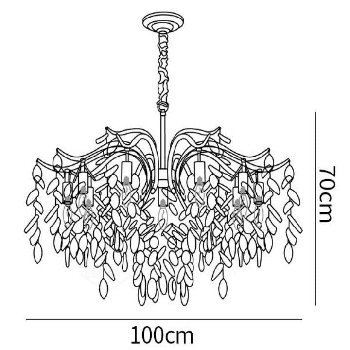 Dorale Modern Chandelier - Elegant Crystal Ceiling Light Fixture for Dining Room, Living Room & Bedroom | Energy Efficient LED Lighting | Perfect for Home Decor & Interior Design