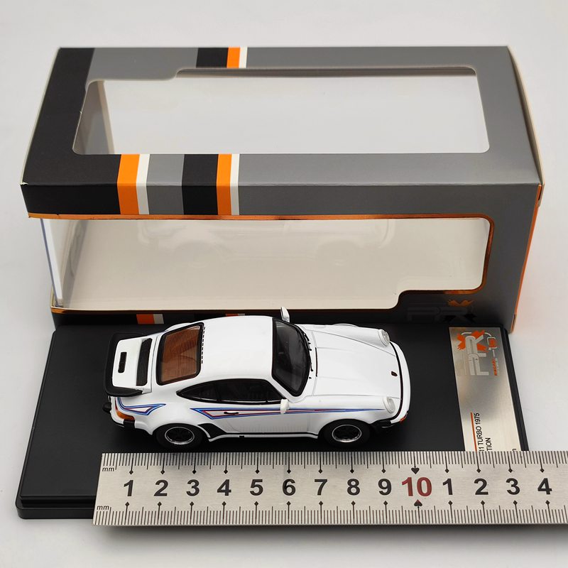 1/43 Scale Premium Porsche 911 Turbo 1975 White Martini Racing Diecast Model Car - Collectible Toy Gift for Car Enthusiasts, Perfect for Display, Home Decoration, and Racing Fans Collection