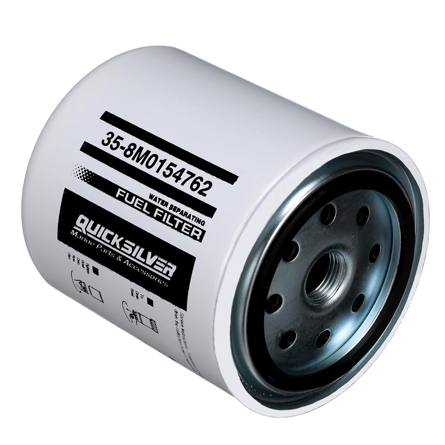 Quicksilver 8M0154762 Marine Water Separating Fuel Filter - Compatible with Mercury, Yamaha, Evinrude & Other Outboard Engines | Prevents Water Contamination for Smooth Boating Performance