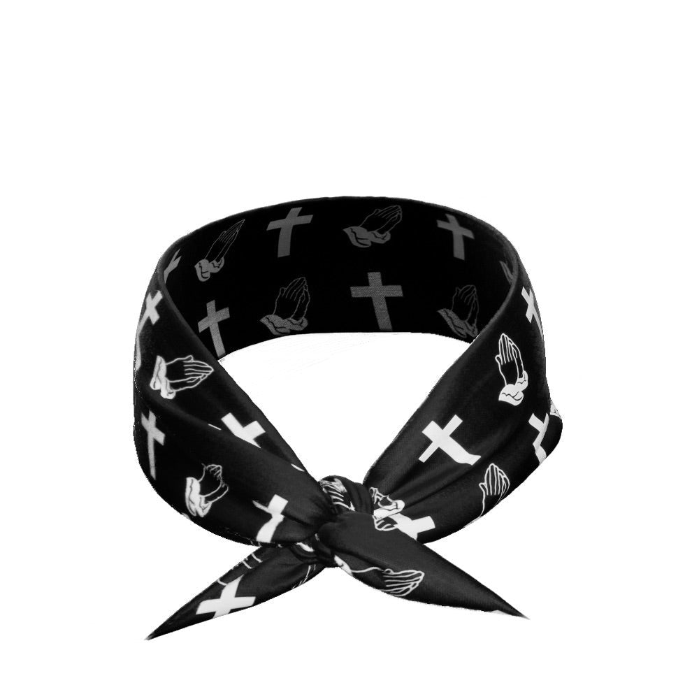 Christian Prayer Cross Headband - Religious Head Wrap for Women & Men - Perfect for Church, Bible Study & Daily Devotion