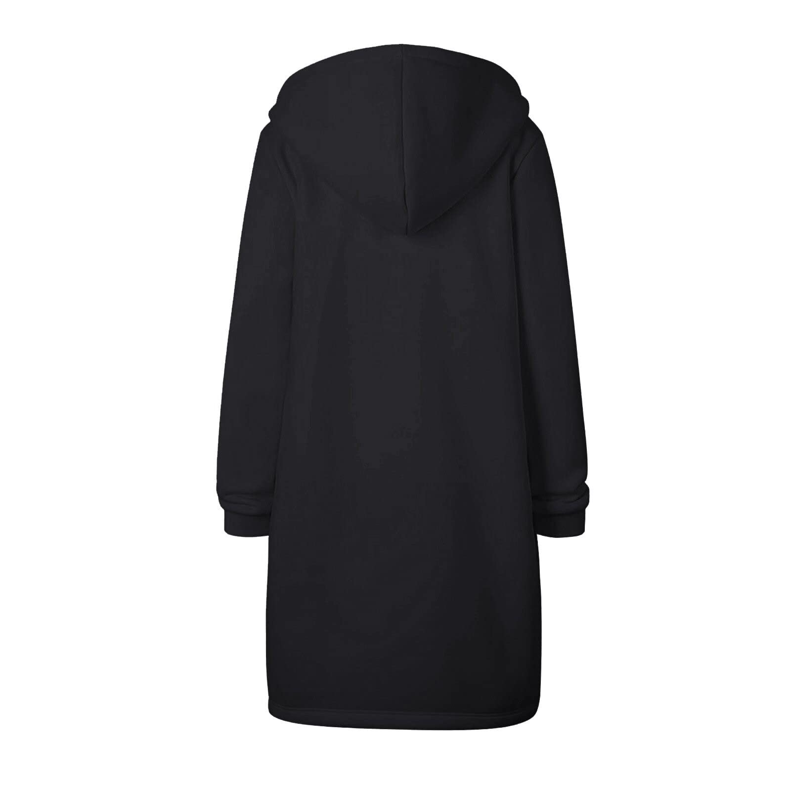 CTdiral Women's Casual Full Zip Up Hoodie - Long Sleeve Hooded Sweatshirt with Pockets, Tunic Jacket for Plus Size, Perfect for Outdoor Activities and Everyday Wear