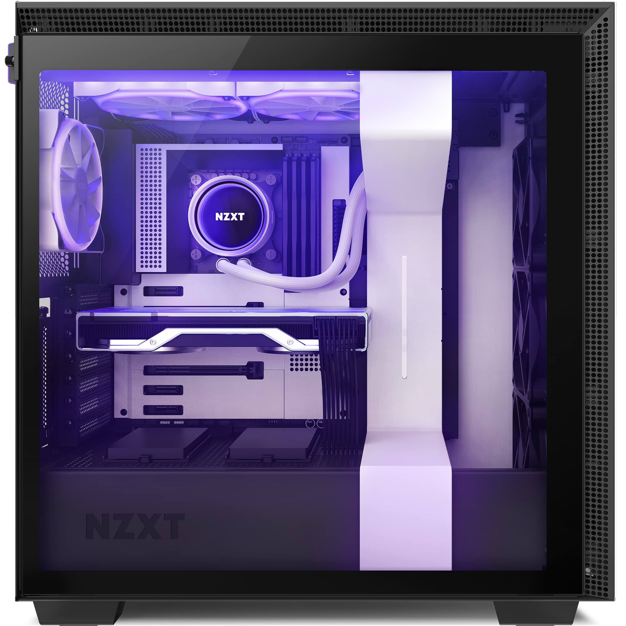 NZXT Kraken X63 RGB 280mm AIO Liquid CPU Cooler - Infinity Mirror Design with RGB Lighting - Includes 2 Aer RGB V2 140mm Fans - White - Perfect for Gaming PCs and High-Performance Workstations