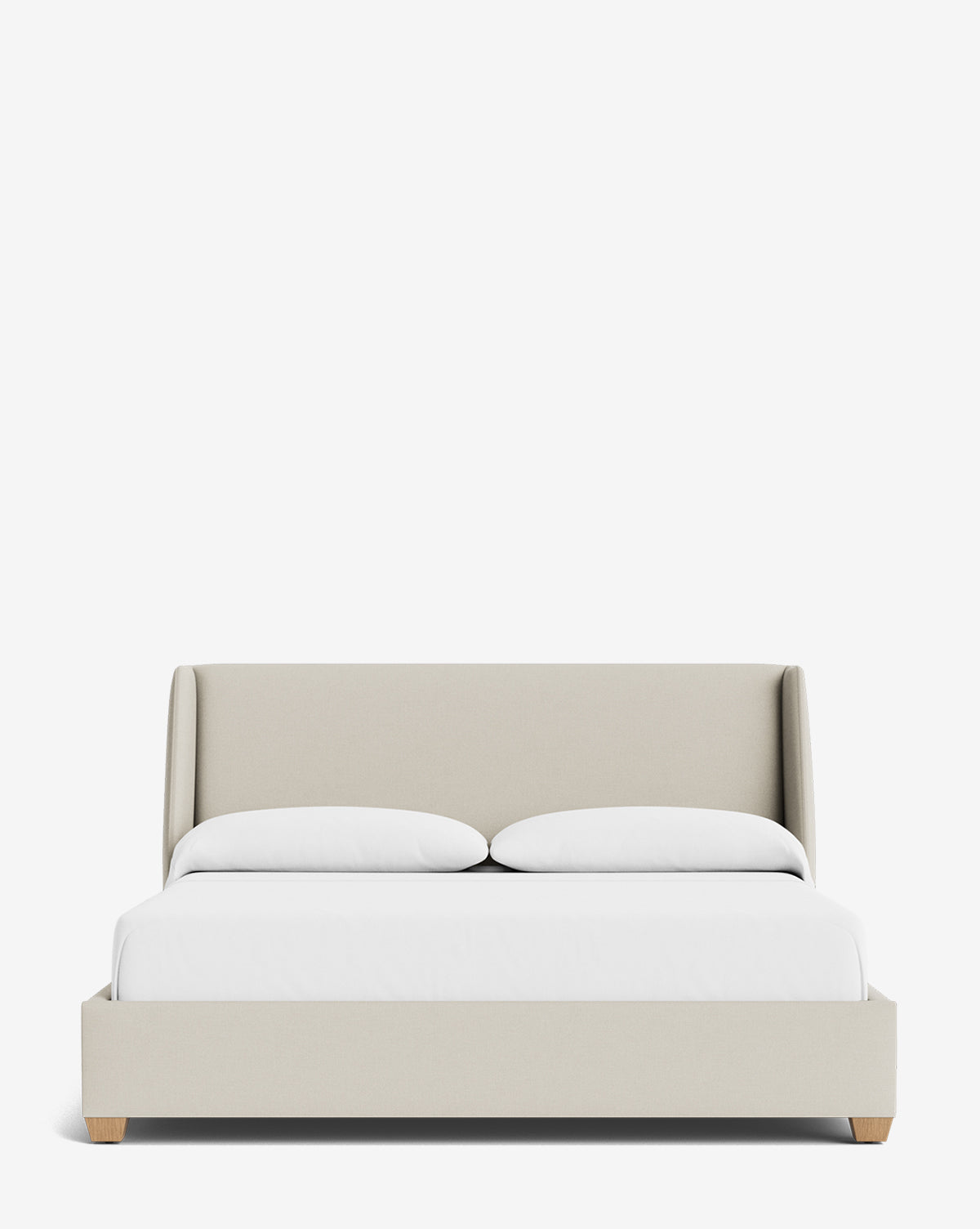 Walt Bed Low Headboard - Modern Minimalist Bed Frame for Small Spaces - Perfect for Apartments, Dorms & Guest Rooms