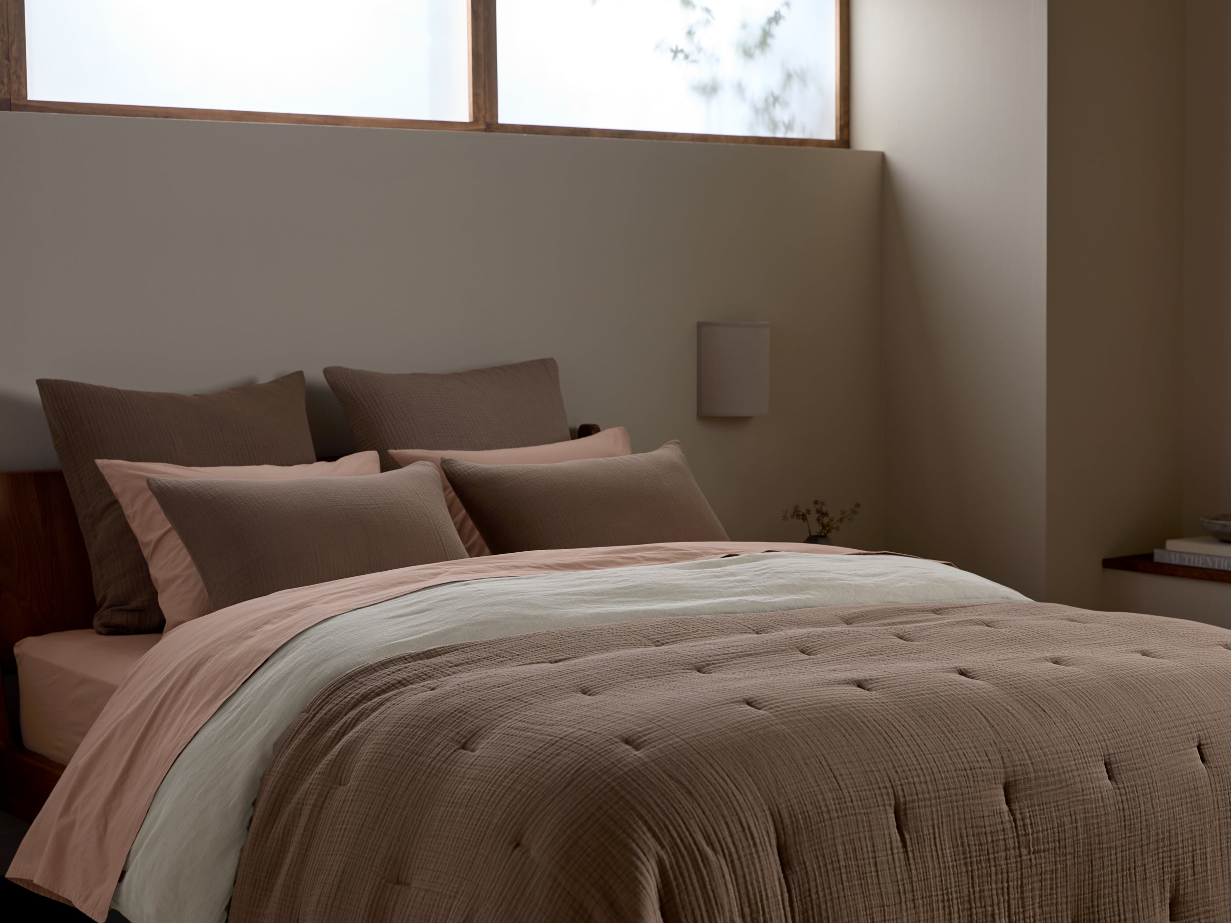 Organic Cloud Cotton Euro Sham Pillowcase - Soft & Breathable (Warm Grey) - Perfect for Bedroom Decor, Guest Rooms & Luxury Hotels