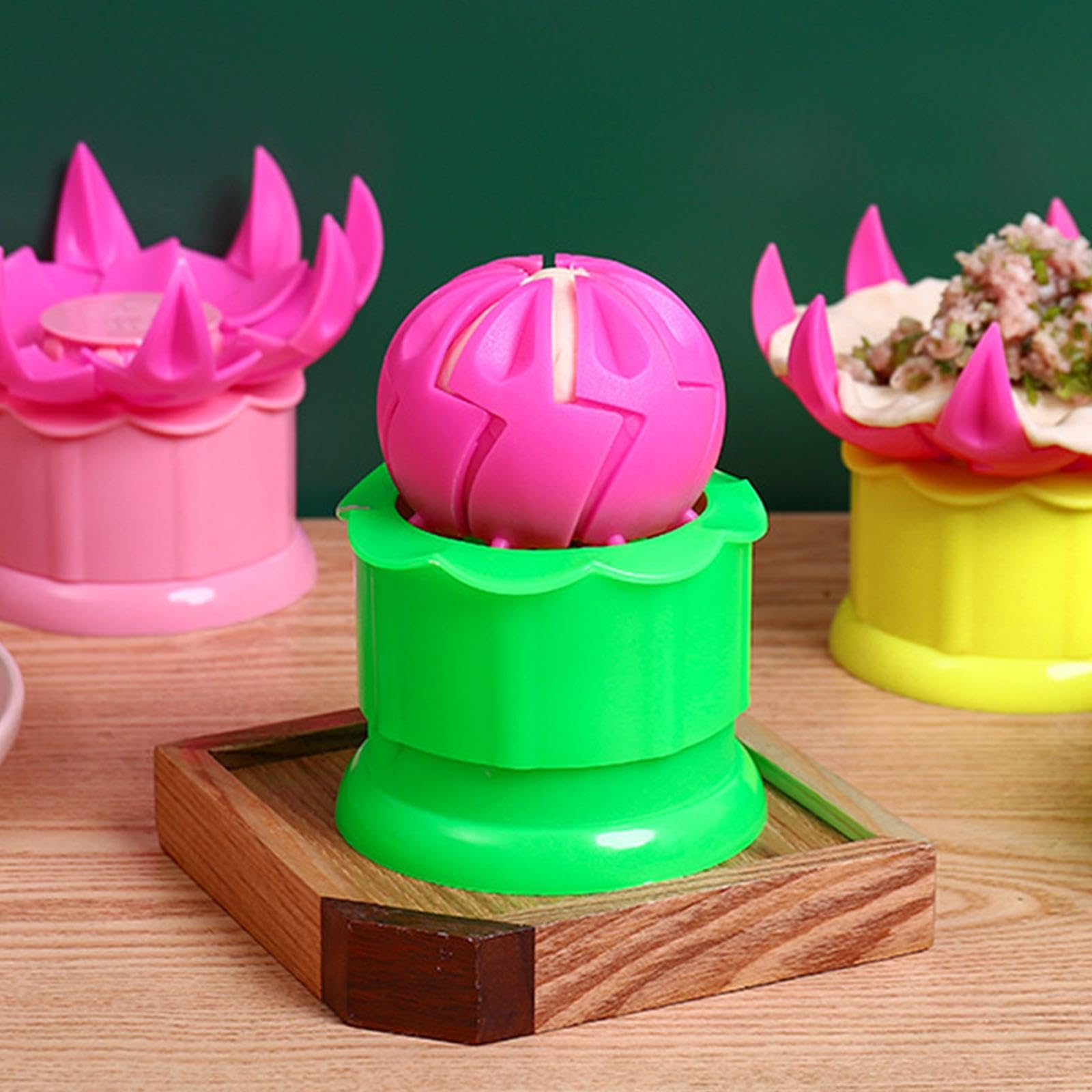CALANDIS® Steamed Bun Maker - Large Yellow Dough Press for Homemade Bao Buns | Kitchen Baking Tool for Asian Cuisine | Perfect for Family Cooking, Dim Sum Parties & Meal Prep