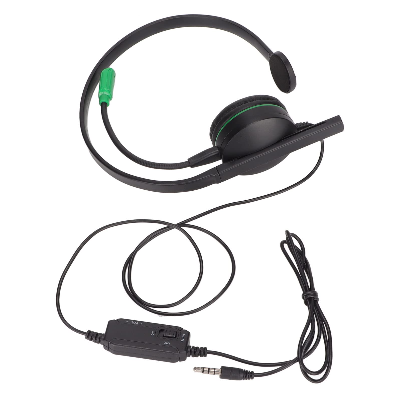 Gaming Headset for Chat with 3.5mm Jack Wired Microphone, Noise Cancelling & Volume Control - Compatible with PC, Laptop, Tablet, PSP, iOS Devices - Perfect for Online Gaming, Video Calls & Remote Work