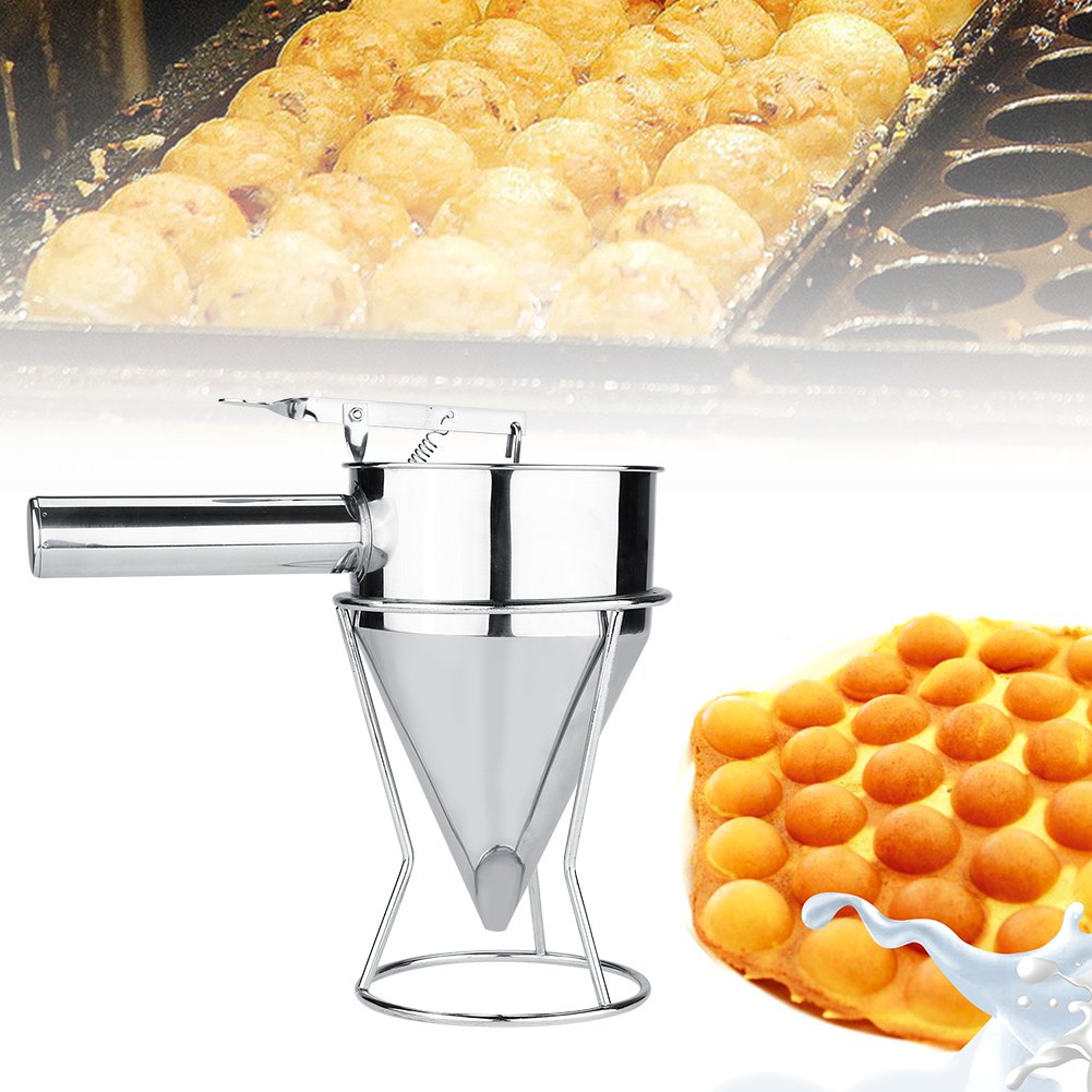 Premium Stainless Steel Baking Funnel - Waffle Batter Dispenser & Pancake Maker - Essential Kitchen Tool for Home Bakers & Professional Chefs - Perfect for Pancakes, Waffles, Crepes & Muffins