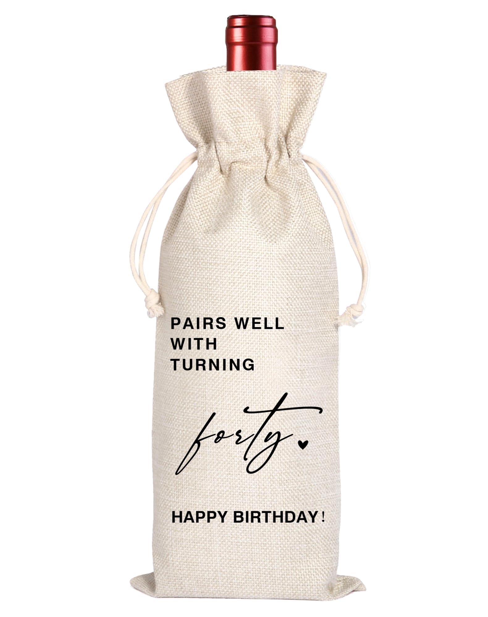 40th Birthday Wine Gift Bag - Elegant & Unique 1984 Themed Present for Him or Her - Perfect for Celebrations, Parties & Special Occasions