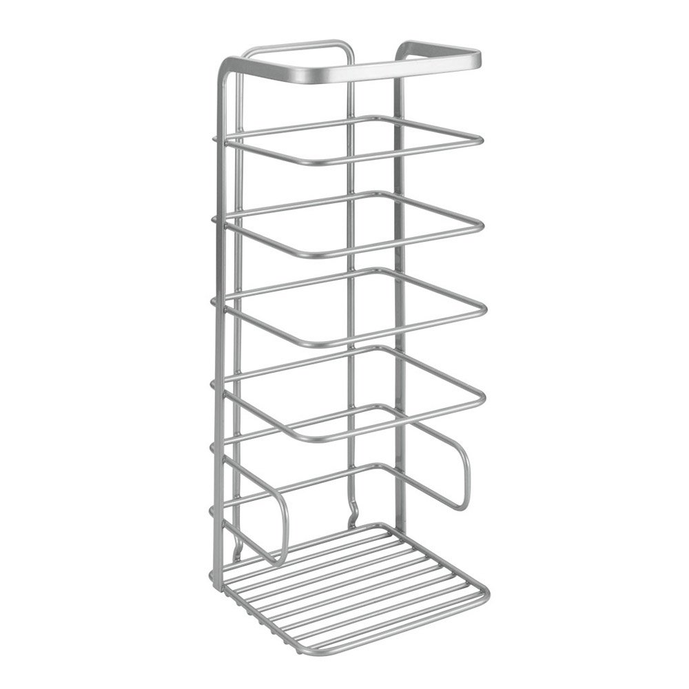Wire World 40.48.10 Viva Silver Toilet Paper Holder with Safefix Mounting System - Bathroom Tissue Roll Stand for Modern Homes & Luxury Hotels