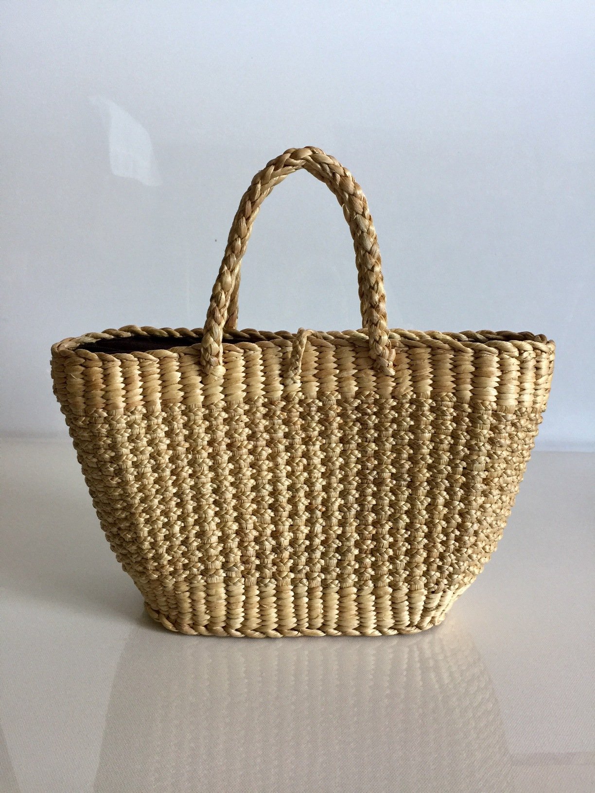 Handwoven Straw Tote Bag for Women - Natural Beach Bag, Boho Woven Basket Purse with Leather Straps - Perfect for Vacation, Picnic, Shopping & Summer Outings