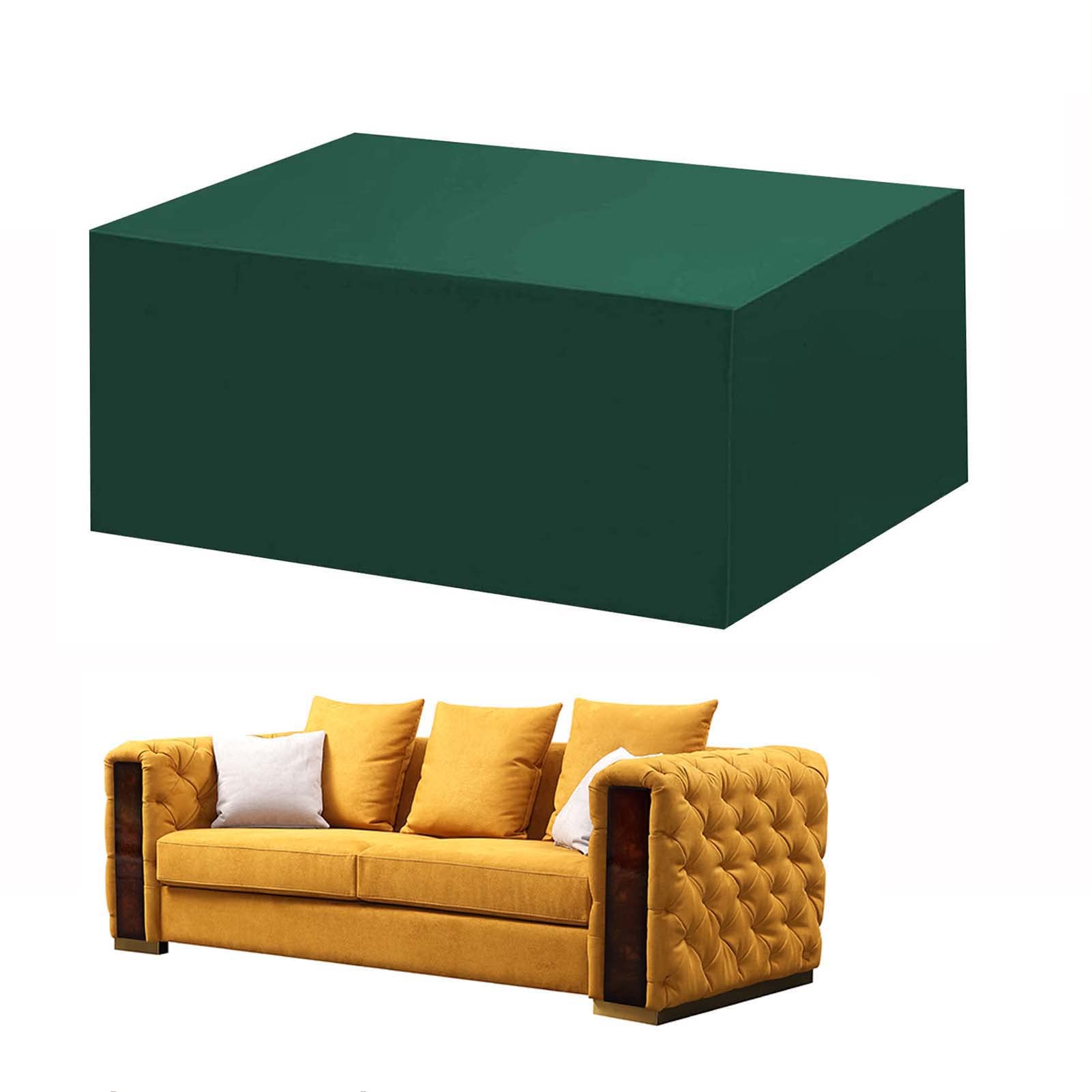 Heavy Duty 420D Oxford Waterproof Outdoor Garden Furniture Covers 67x37x28 Inch - Patio Rattan Cube Set & Table Cover for All Weather Protection - Perfect for Backyard, Deck, and Poolside Use