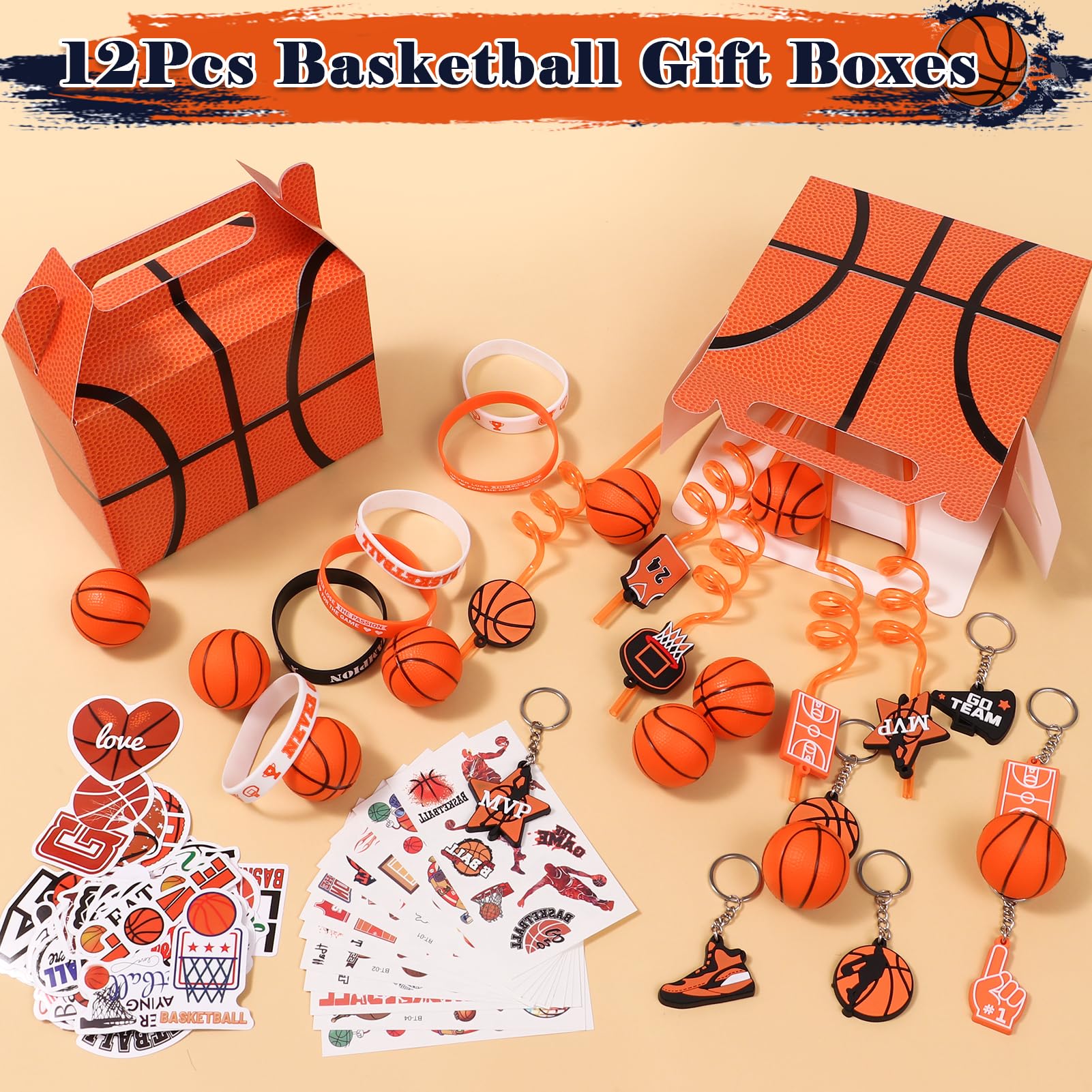 Winrayk 122Pcs Basketball Party Favors - Sports Gifts, Toys & Decor for Birthday Celebrations