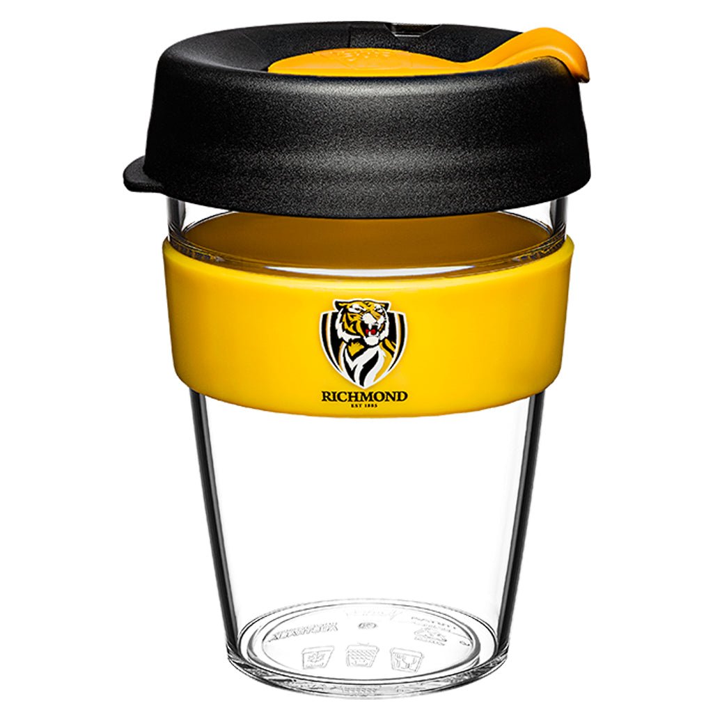 KeepCup AFL 12oz Clear Reusable Coffee Cup - Perfect for Office, Travel & Eco-Friendly Lifestyle
