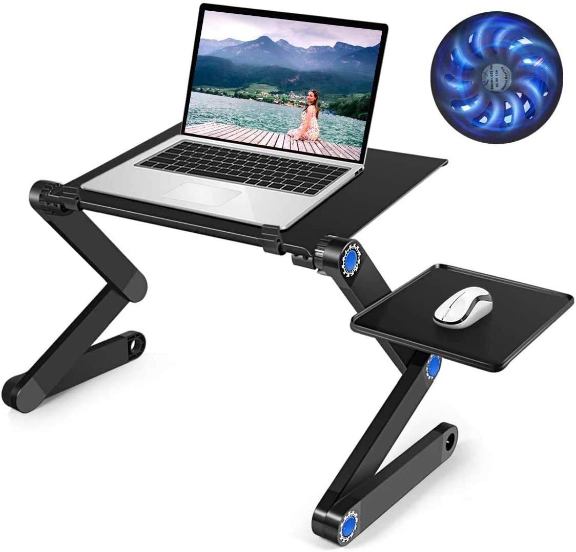 RMXMY Laptop Cooling Pad - Portable Laptop Stand with Ergonomic Design, Adjustable Height for Notebook, MacBook & Gaming Laptops - Perfect for Office Work, Gaming, Bed & Sofa Use