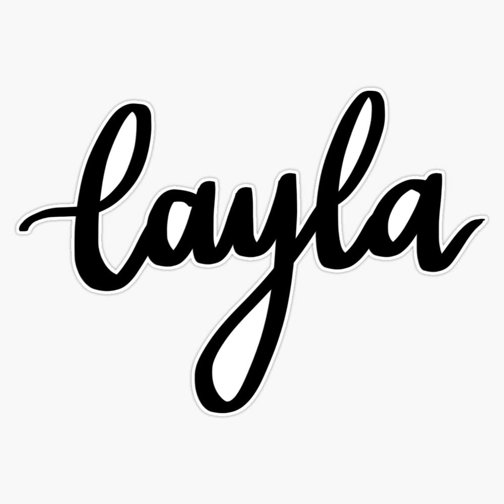 Layla Vinyl Bumper Sticker - 5 Inch Waterproof Decal for Cars, Laptops & Windows - Durable 6 Mil Thick Adhesive - Perfect for Personalizing Vehicles, Electronics & Home Decor