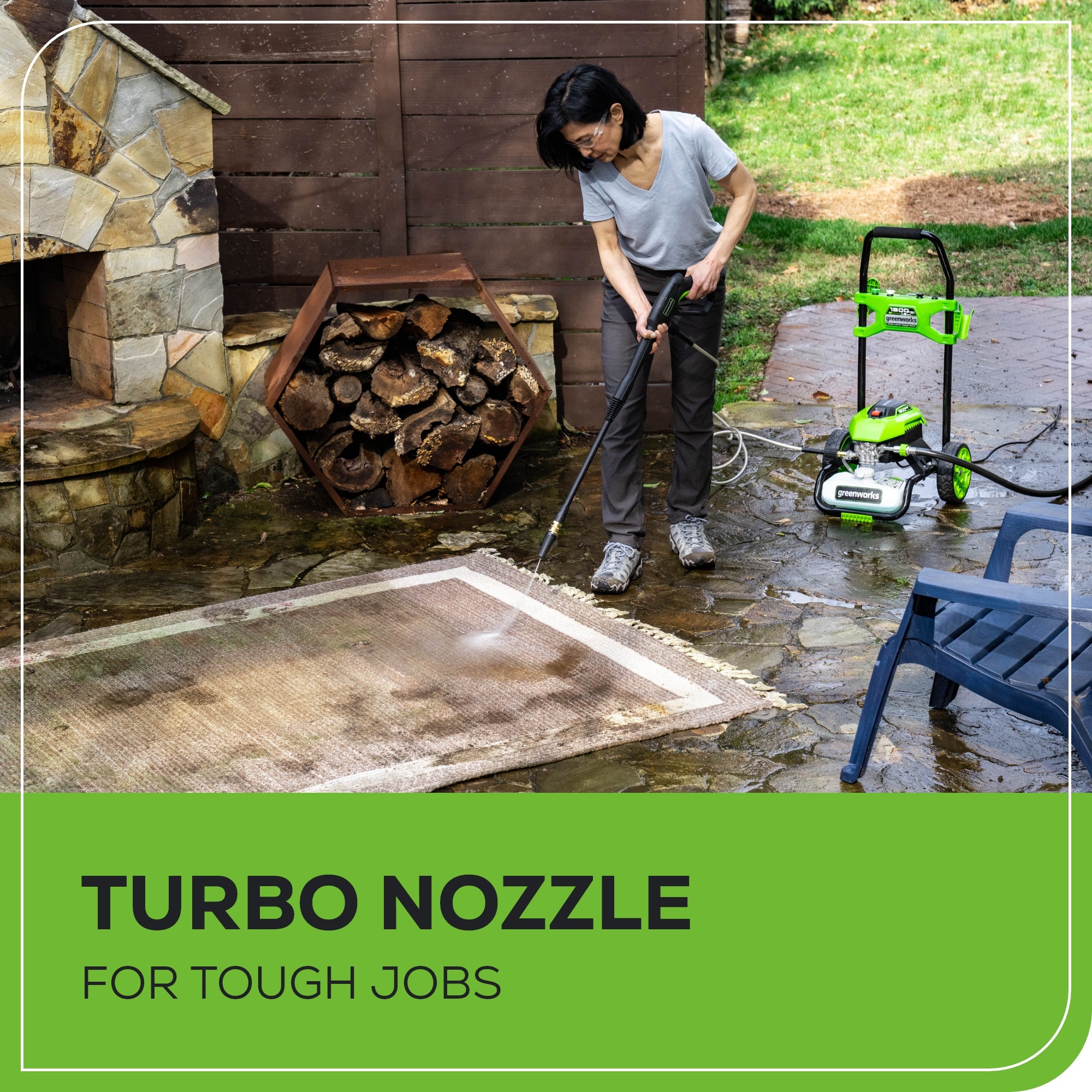 Renewed 1900 PSI 1.2 GPM Electric Pressure Washer - Cold Water Power Cleaner for Home, Driveway, Deck & Patio Cleaning