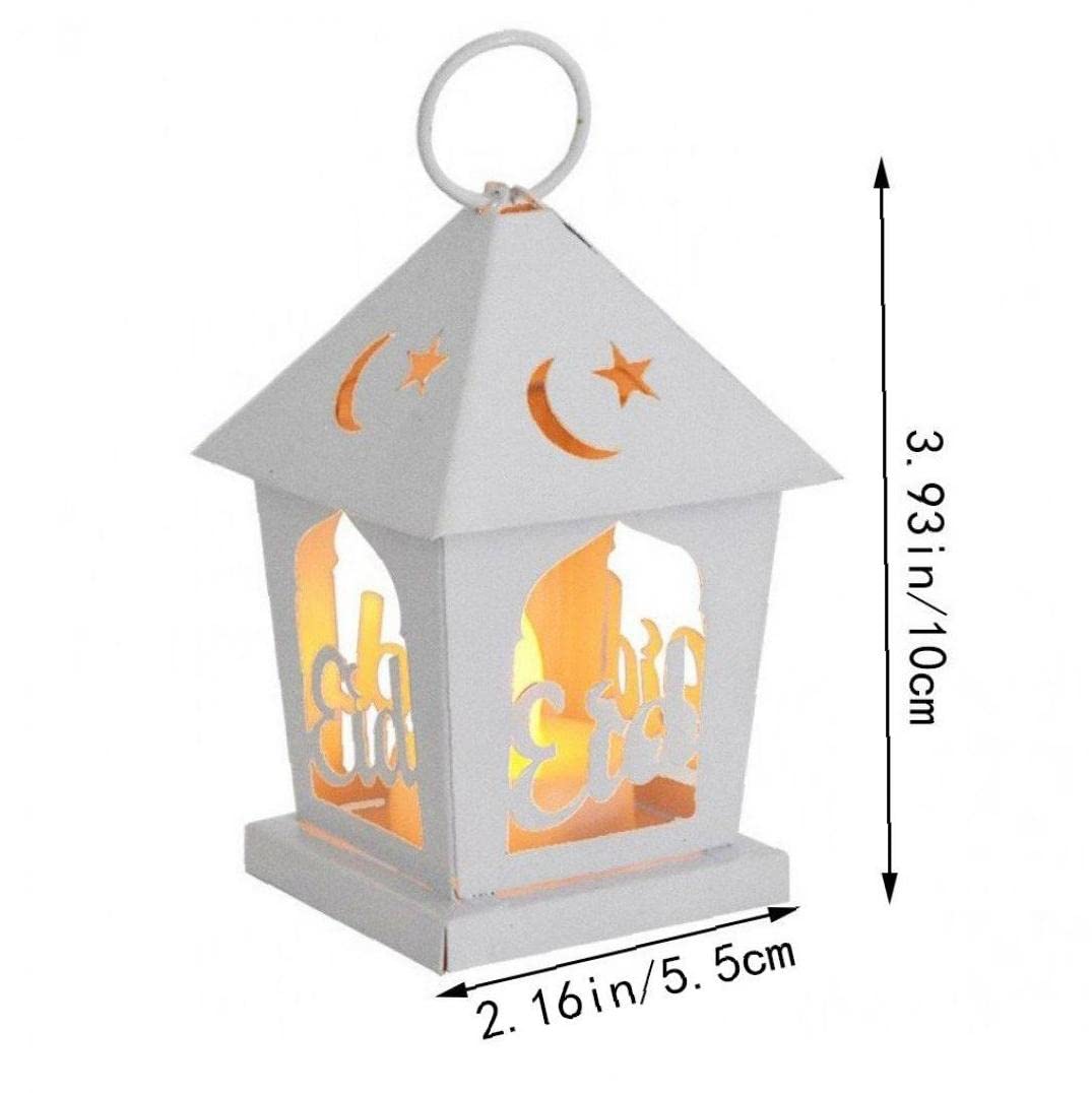 Ramadan Candle Lanterns - Elegant Eid Mubarak Islamic Hanging Lamp for Muslim Home Decor, Ramadan Party & Iftar Celebration - Perfect for Indoor & Outdoor Decoration