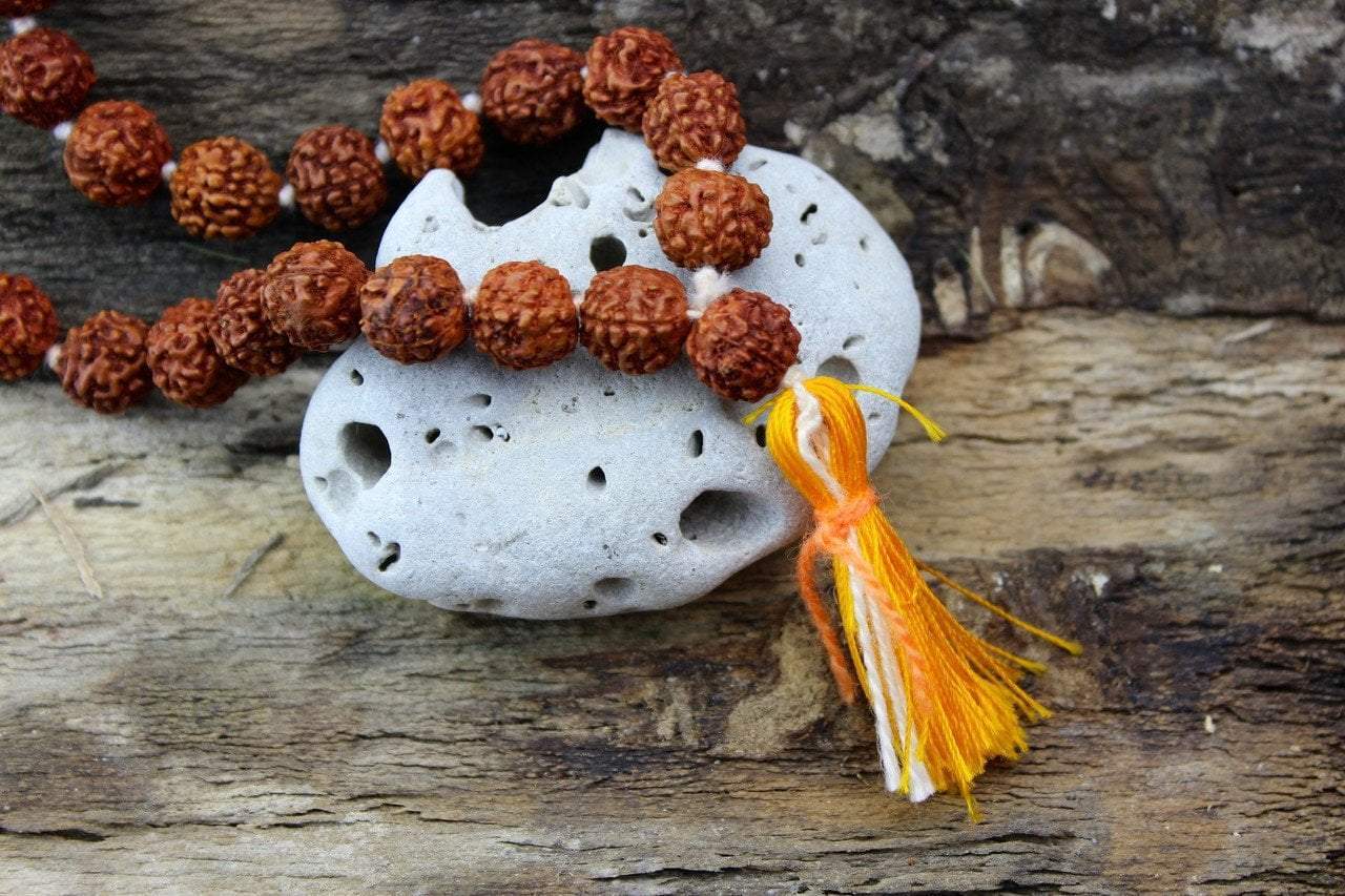 10mm Authentic Rudraksha Bead Mala Necklace - 108 Knotted Prayer Beads for Meditation, Yoga & Spiritual Healing | Handmade Hindu Buddhist Malas for Men & Women