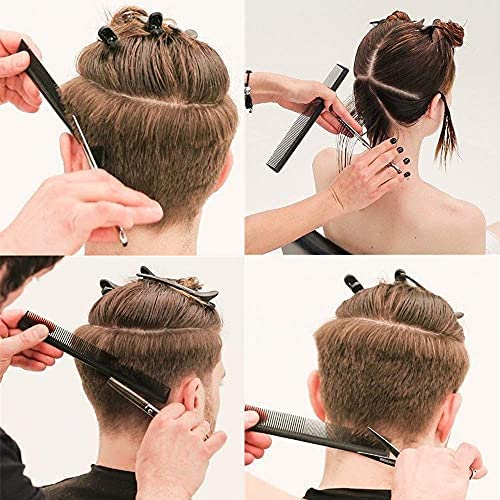 Professional Hair Cutting & Styling Comb Set - 10 Pack Multipurpose Hair Brushes for Salon & Home Use (Black) | Perfect for Barbers, Hairstylists & DIY Hair Care