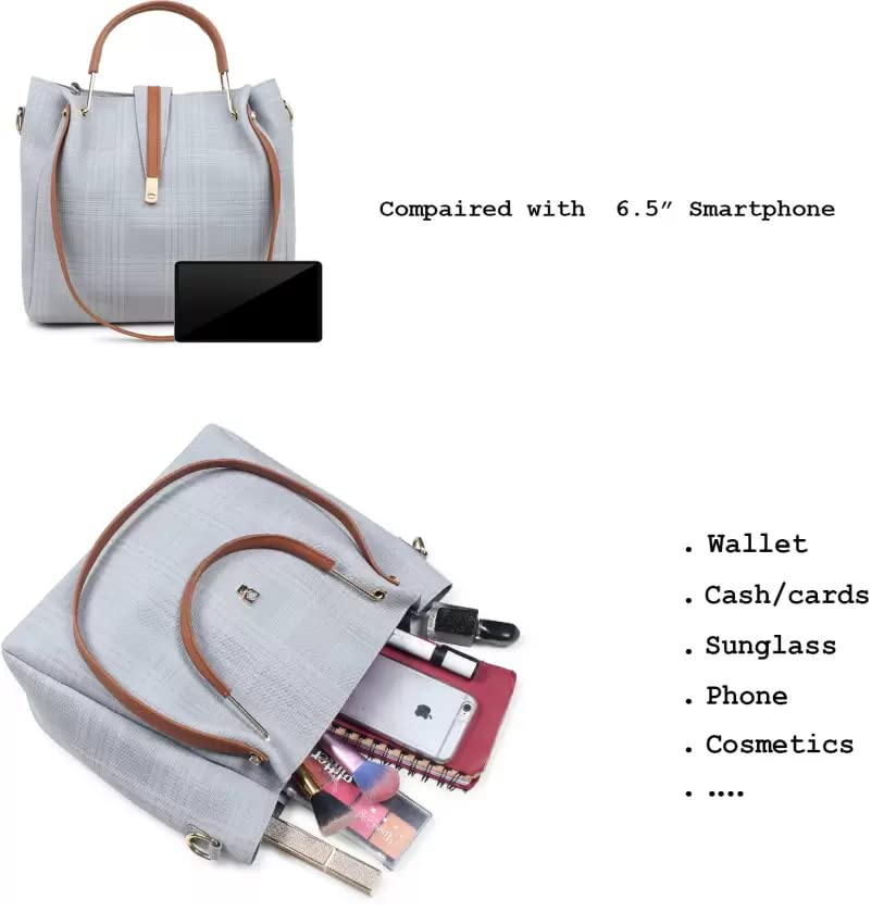 DANIEL CLARK Women's Leather Handbag Set - Fashionable Designer Purse & Tote Combo for Work, Travel & Everyday Use