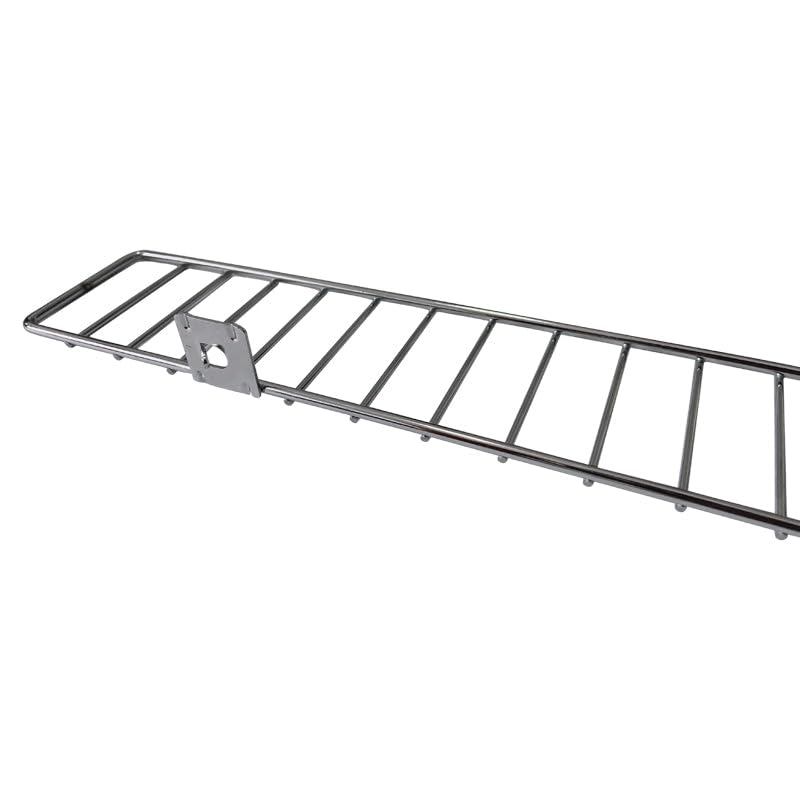 WISDOMFUR Retail Gondola Shelf Front Wire Fence Guard Rail - 10-Pack Chrome Display Enhancer (48