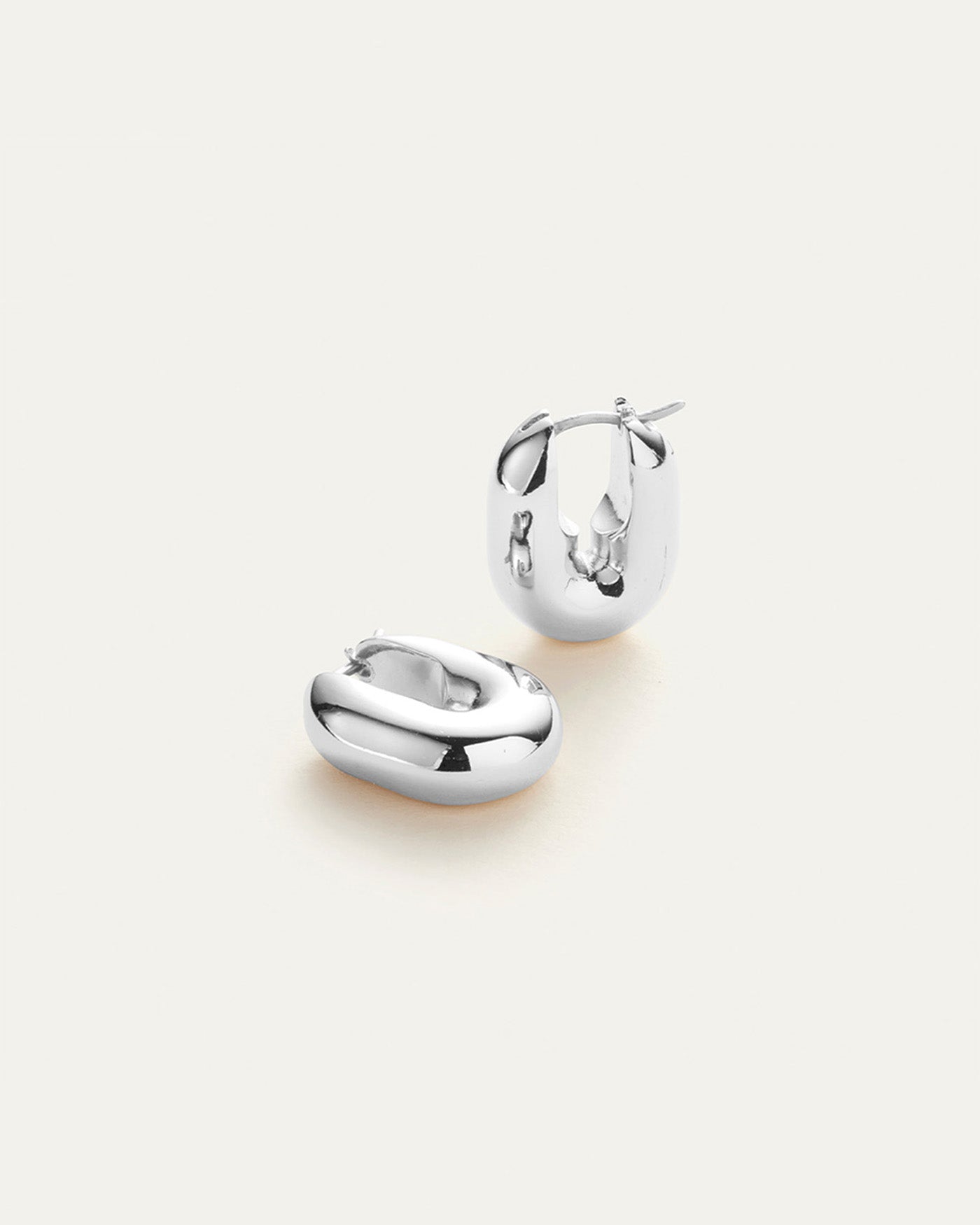 Puffy U Link Earrings for Women - Trendy Gold & Silver Hoop Earrings for Everyday Wear | Perfect for Casual, Office & Party Outfits