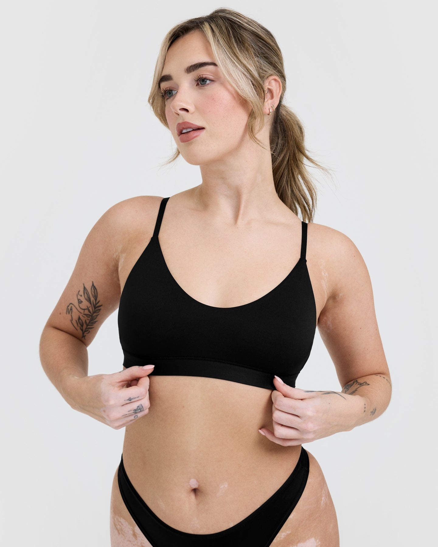 Silhouette Bralette - Comfortable Wireless Lace Bralette in Black | Perfect for Yoga, Lounge & Everyday Wear