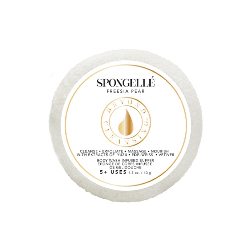 Freesia Pear Scented Body Wash Sponge with Exfoliating Buffer - Gentle Exfoliation for Smooth Skin, Perfect for Shower & Bath Time Relaxation