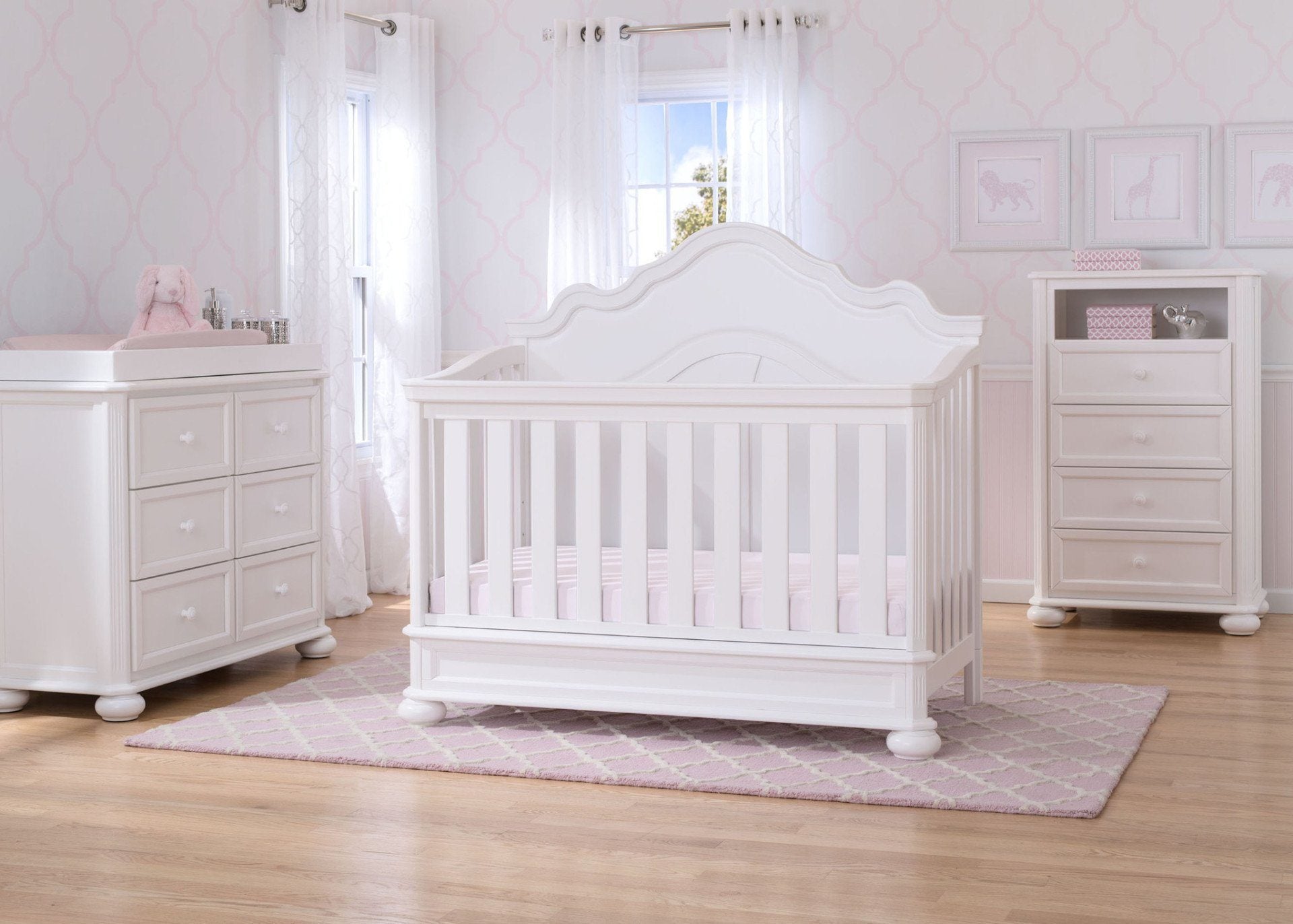 Peyton 4-in-1 Convertible Crib with Toddler Bed & Changer - Modern Nursery Furniture for Baby & Toddler - Perfect for Small Spaces & Growing Families