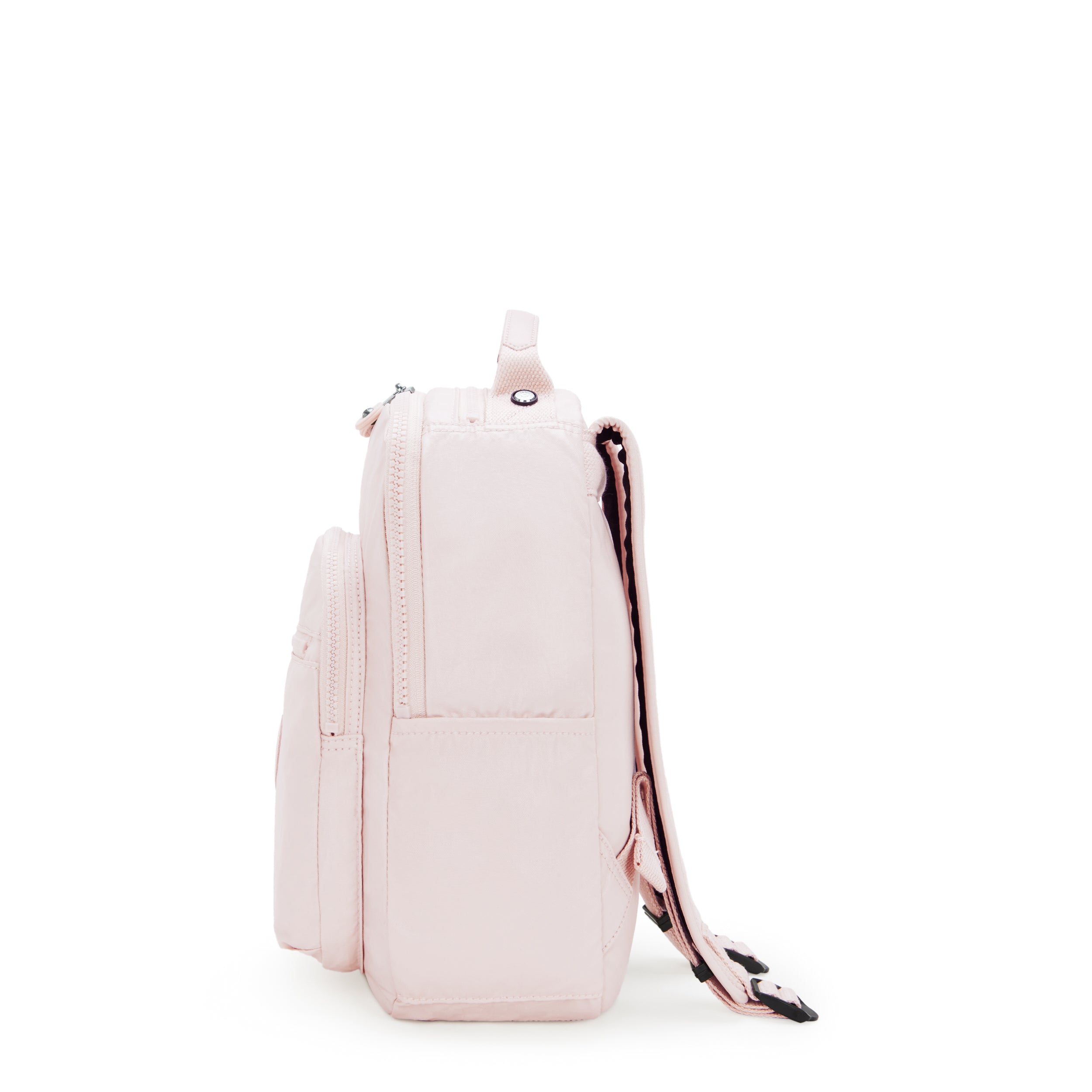 Kipling Seoul Small Metallic Tablet Backpack - Pink Shine | Lightweight Laptop Bag for Women & Teens | Perfect for School, Work & Travel Accessories
