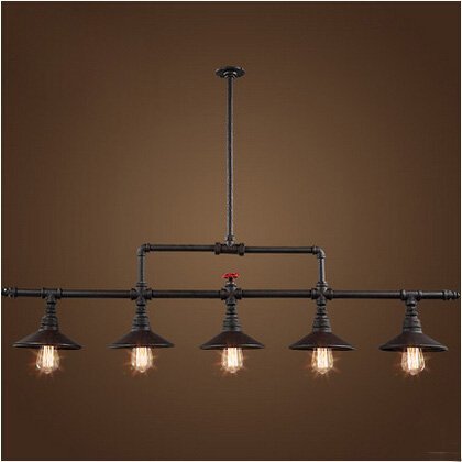Vintage Industrial Pipe Chandelier - 51.2