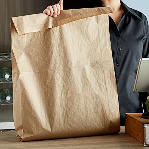 Eco-Friendly Kraft Paper Bags 100-Pack - 17x24 Inches Flat Merchandise Bags for Retail, Boutique & Gift Packaging | Durable & Sustainable Shopping Bags for Stores, Events & Eco-Conscious Businesses