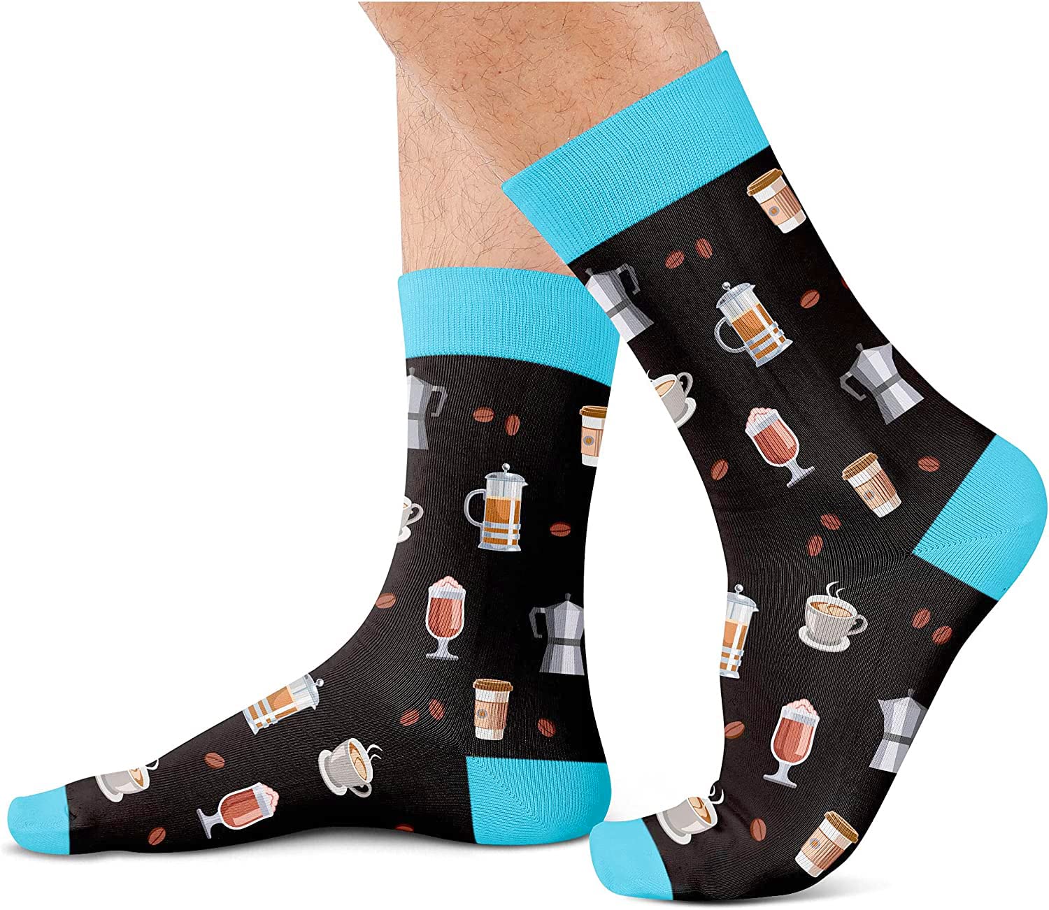 Zmart Funny Crazy Coffee Socks for Women & Men - Novelty Socks with Humorous Sayings - Perfect Gift for Coffee Lovers - Great for Office, Gag Gifts & Coffee Shop Outings