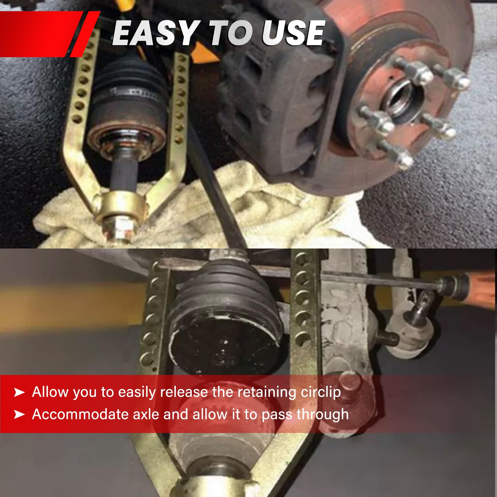 DASBET Universal CV Joint Puller Tool - 9 Hole CV Axle Separator for Joint Removal & Repair | Compatible with Most Vehicles | Ideal for DIY Auto Repairs & Professional Mechanics