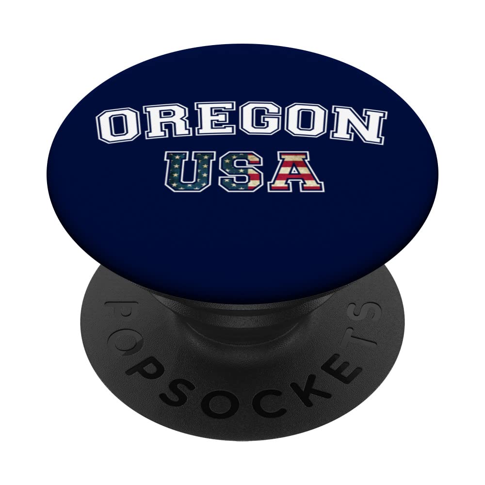 Oregon State & USA Flag Patriotic PopSockets Swappable PopGrip - American Pride Phone Grip for iPhone & Samsung - Perfect for 4th of July, Game Day & Everyday Use