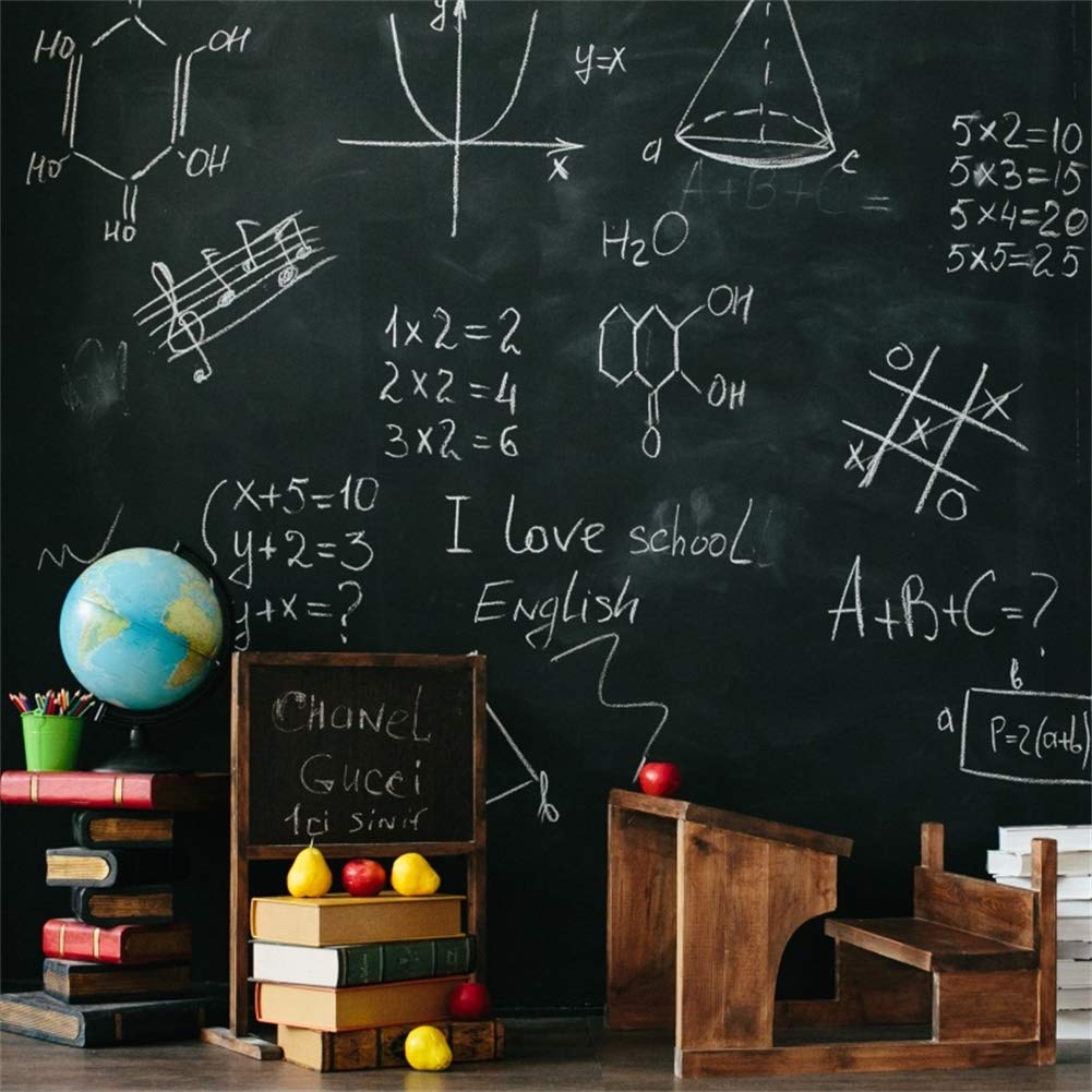Yeele 4x4ft Blackboard Photography Backdrop - Classroom Graduation Party Decor, School Photo Booth Background Vinyl Banner for Student Shoot & Studio Props | Perfect for School Events, Graduations & Classroom Decorations