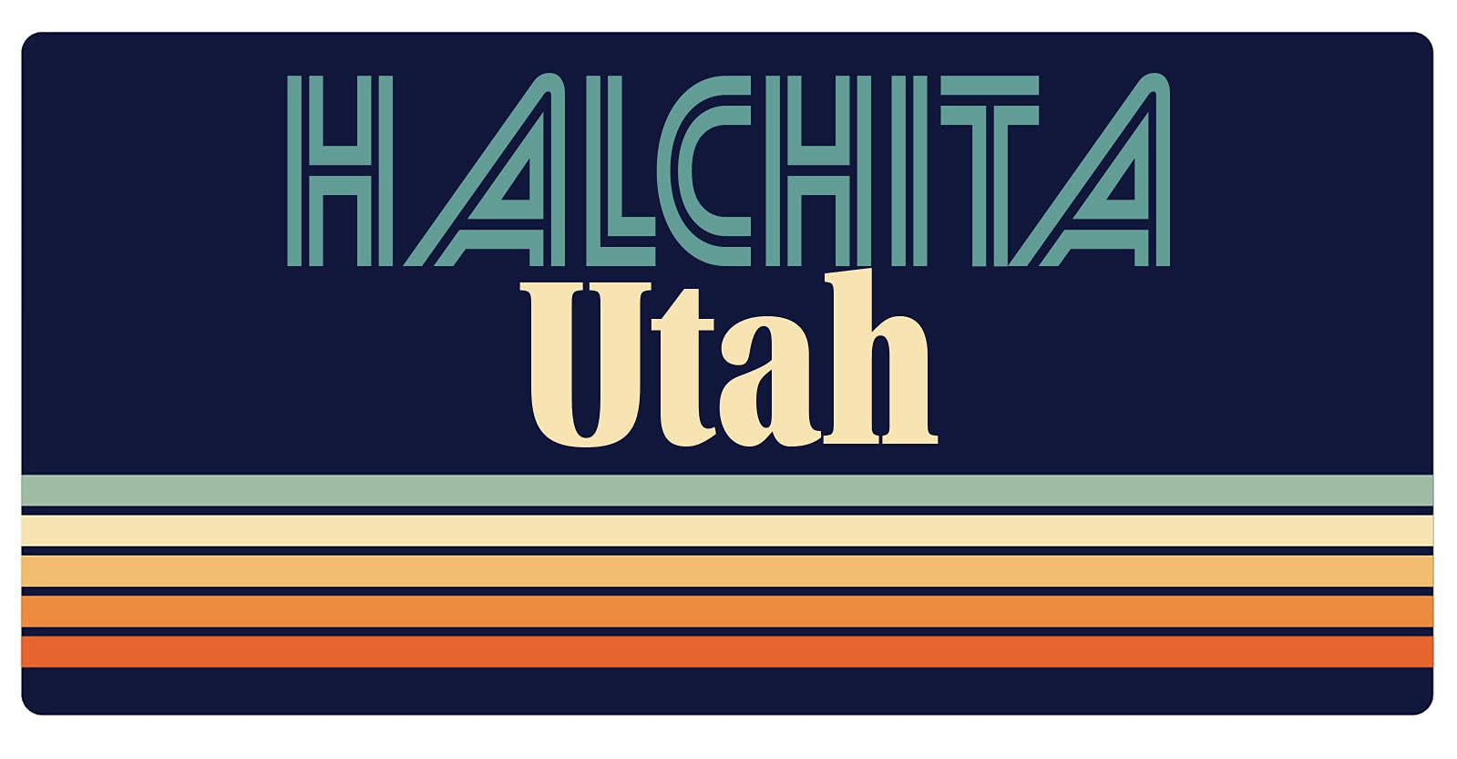 Halchita Utah 5 x 2.5-Inch Retro Fridge Magnet - Vintage Souvenir for Refrigerators, Metal Cabinets & Office Decor