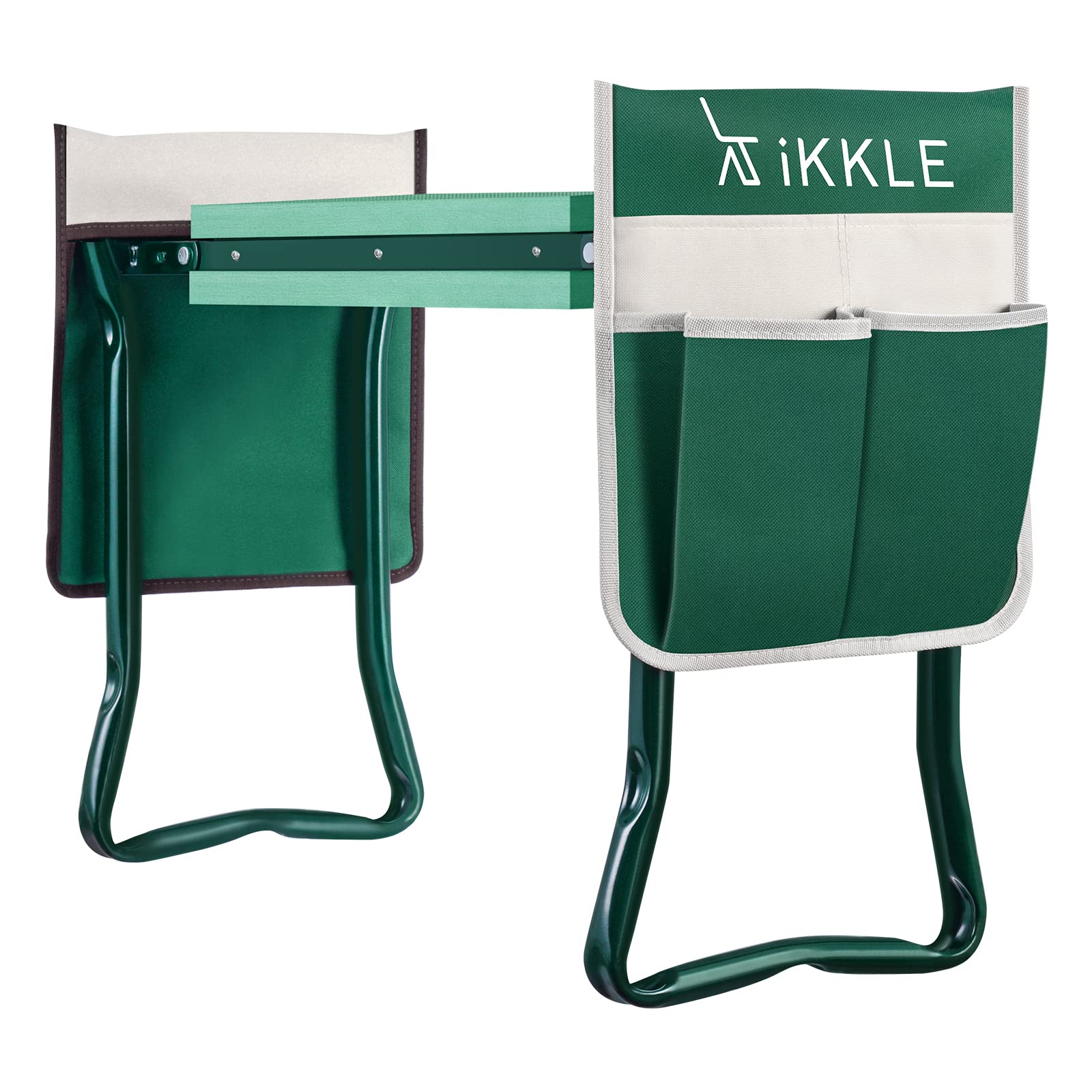 Sunix Folding Garden Kneeler and Seat with 2 Free Tool Pouches & Kneeling Pad - Lightweight Sturdy Gardening Stool for Seniors - Perfect for Planting, Weeding, and Outdoor Yard Work