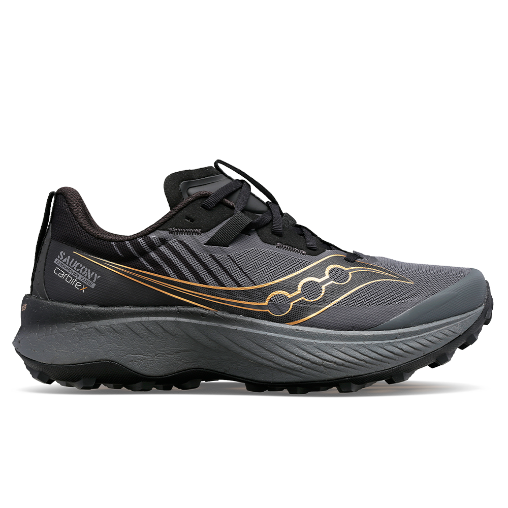 Saucony Endorphin Edge Men's Running Shoes - Black/Goldstruck, Size 9.5 D Medium | Lightweight Performance Sneakers for Road Running, Trail Running & Marathon Training