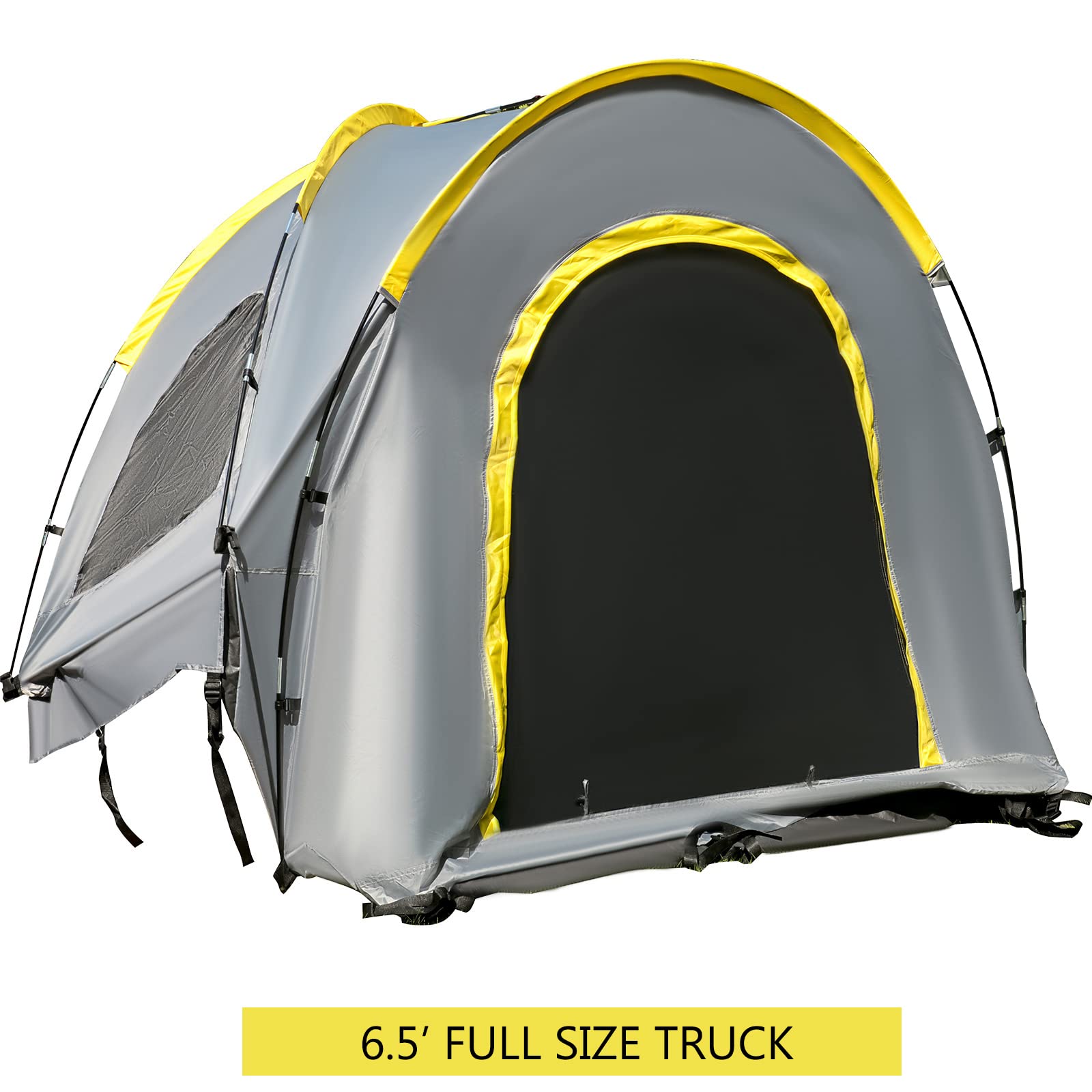 VEVOR 6.4-6.7 ft Waterproof Truck Tent for Full Size Pickup | 2-Person Camping Tent with 2 Mesh Windows | Easy Setup for Outdoor Adventures, Road Trips & Overlanding