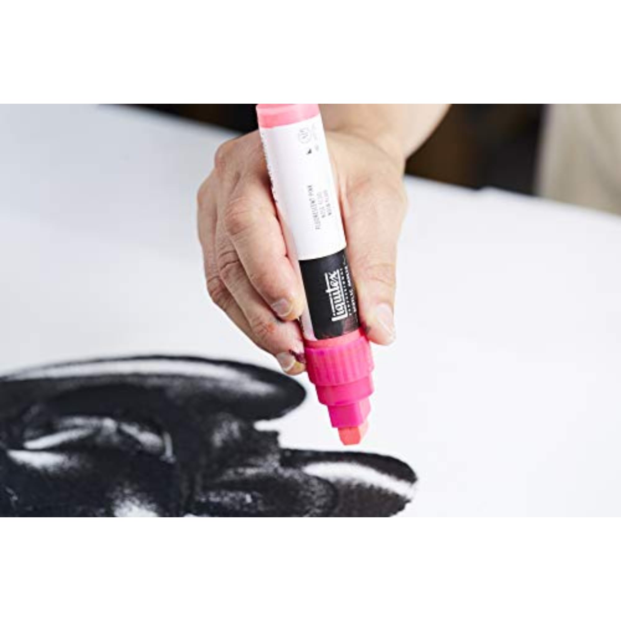 Liquitex Professional Wide Paint Marker - Fluorescent Yellow | Permanent Acrylic Paint Pen for Artists, DIY Crafts & Signage | Ideal for Canvas, Wood, Metal & Glass