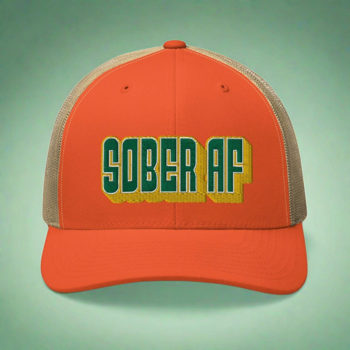 SOBER AF Trucker Cap - Funny Baseball Hat for Men & Women - Adjustable Snapback for Casual Wear, Outdoor Activities & Sports