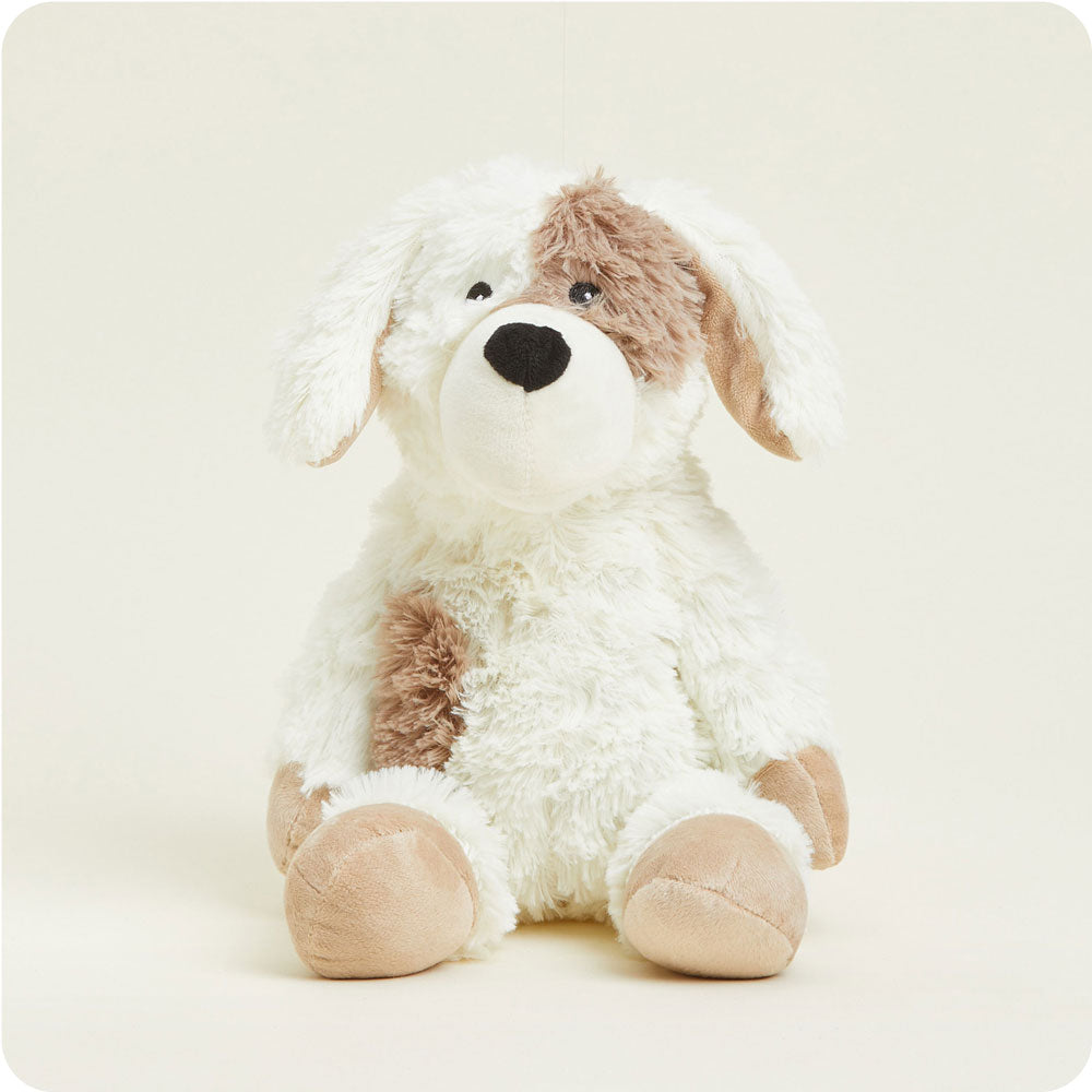 Weighted Heated Stuffed Animal Puppy - Warmies Plush Toy for Anxiety Relief & Comfort - Perfect for Kids, Adults & Pets - Cozy Gift for Cold Weather & Stress Relief