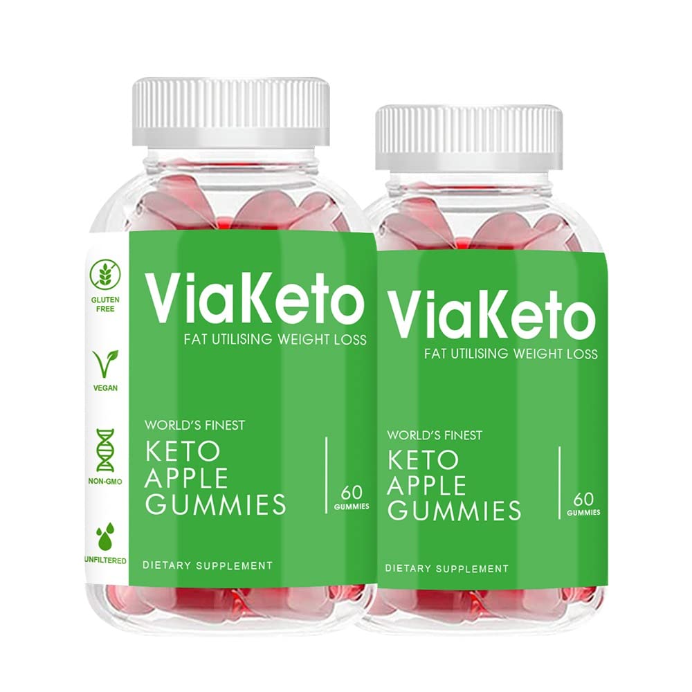 Viaketo Apple Cider Vinegar Keto Gummies (2 Pack - 120 Gummies) - 2 Month Supply of ACV Keto Supplement for Weight Loss & Digestive Health - Perfect for Ketogenic Diet & Daily Wellness Routine