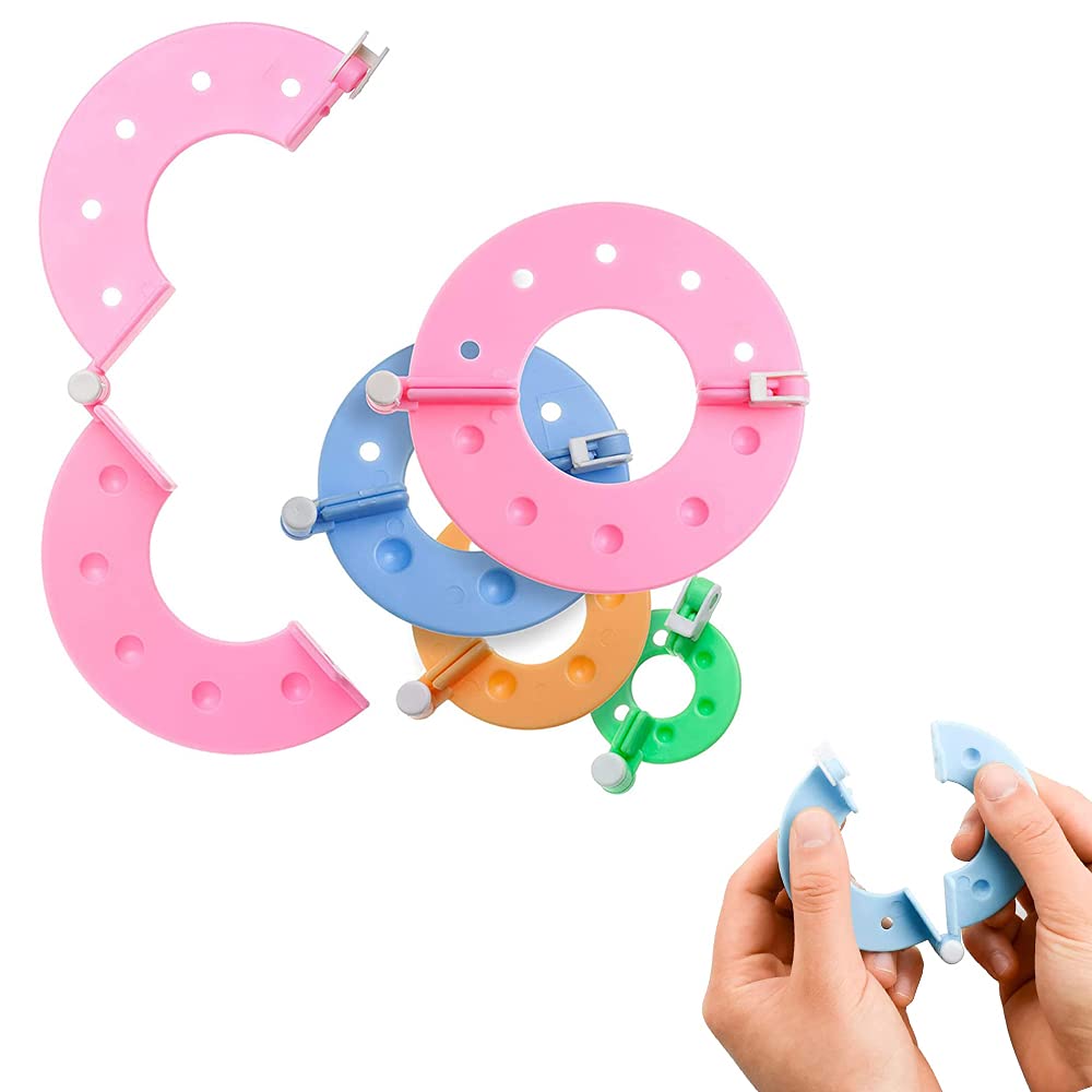 Premium Pom Pom Maker Kit - 30pcs DIY Craft Set with 8 Pom Pom Makers, 2 Scissors, 10 Plastic Needles & 10 Knitting Stitch Markers - Perfect for Wool Yarn Knitting, DIY Projects & Handmade Gifts - Great for Crafters, Knitters & Beginners