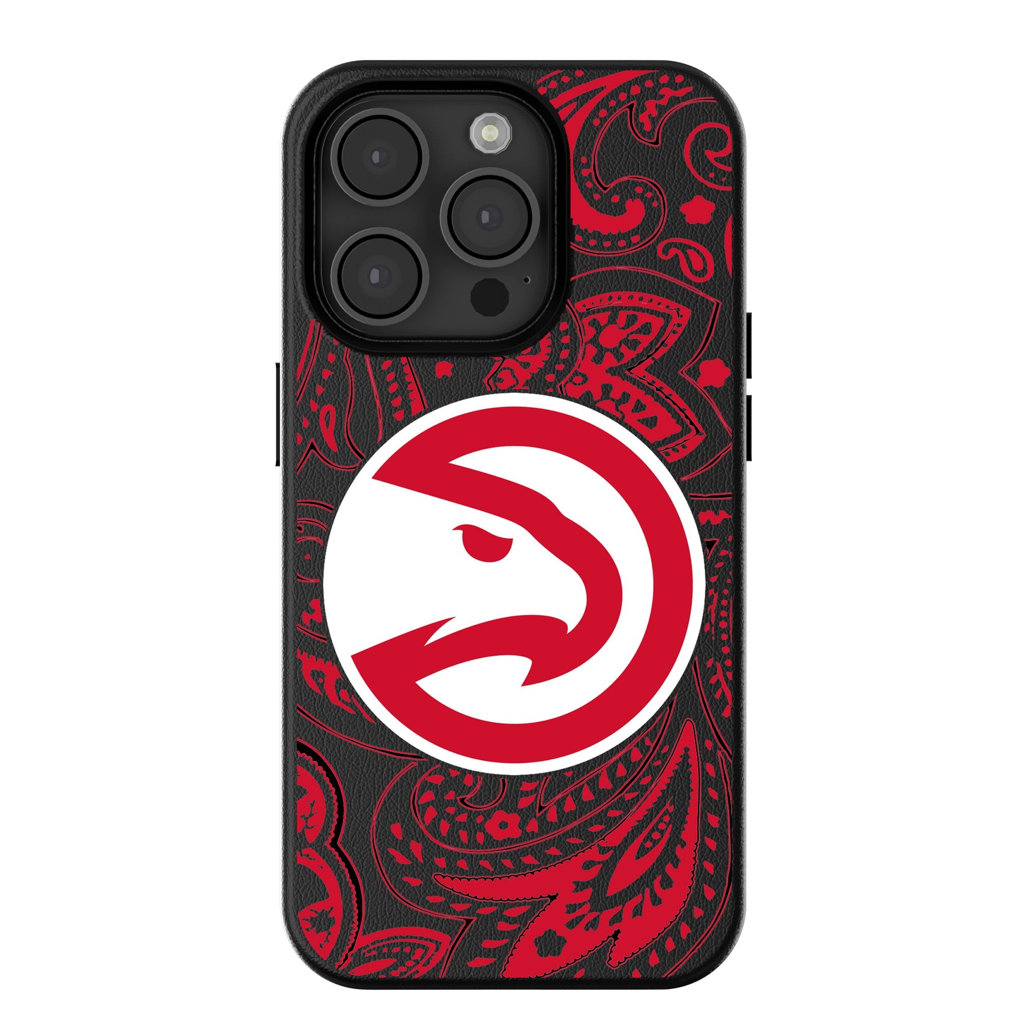Atlanta Hawks Paisley MagSafe Compatible Phone Case for iPhone 14/13/12 Pro Max - Stylish Protective Cover for Basketball Fans, Perfect for Games & Daily Use